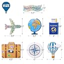 Let the Adventure Begin Centerpieces Travel Themed Centerpieces Sticks Adventure Awaits Bon Voyage Farewell World Map Retirement Graduation Party Photo Booth Props Set of 21 gallery image
