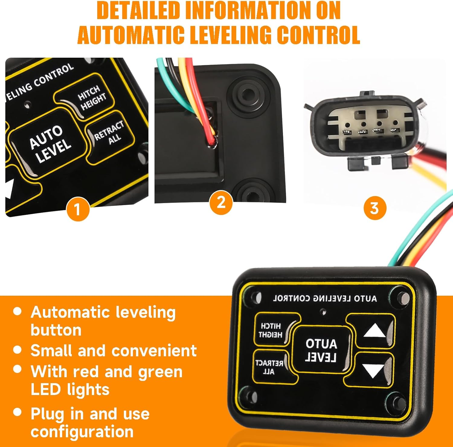 425306 Quick Level Touch Panel Assembly w/RV Auto Leveling Fit for Lippert Ground Control & Level-Up Hydraulic Leveling System