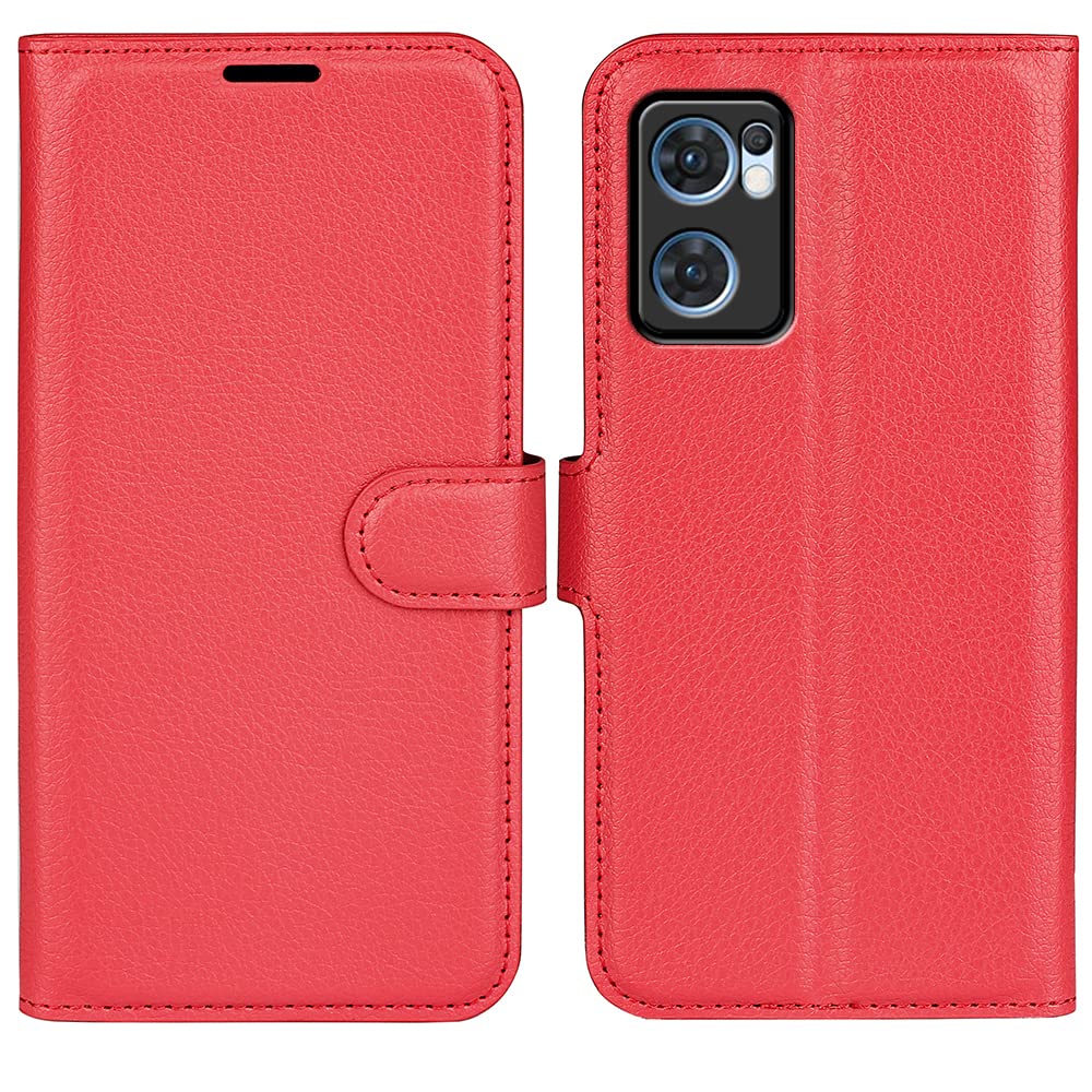 BoxTii Cover per Oppo Find X5 Lite 5G, Custodia in PU Pelle Portafoglio per Oppo Find X5 Lite 5G, Magnetica Cover a Libro con Slot per Schede, Nero