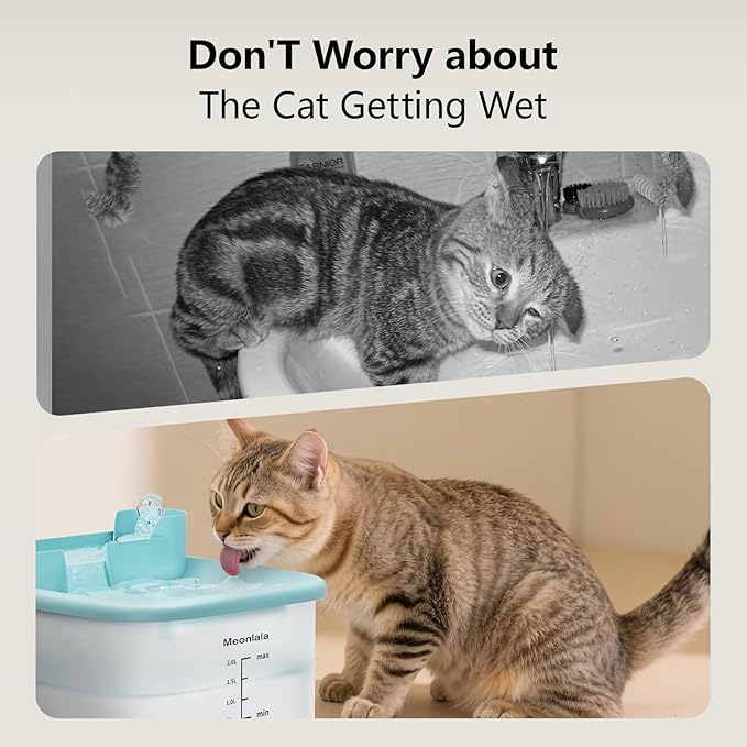 Fuente de Agua para Gatos 2L Azul - Bebedero Automático Silencioso miniatura 2