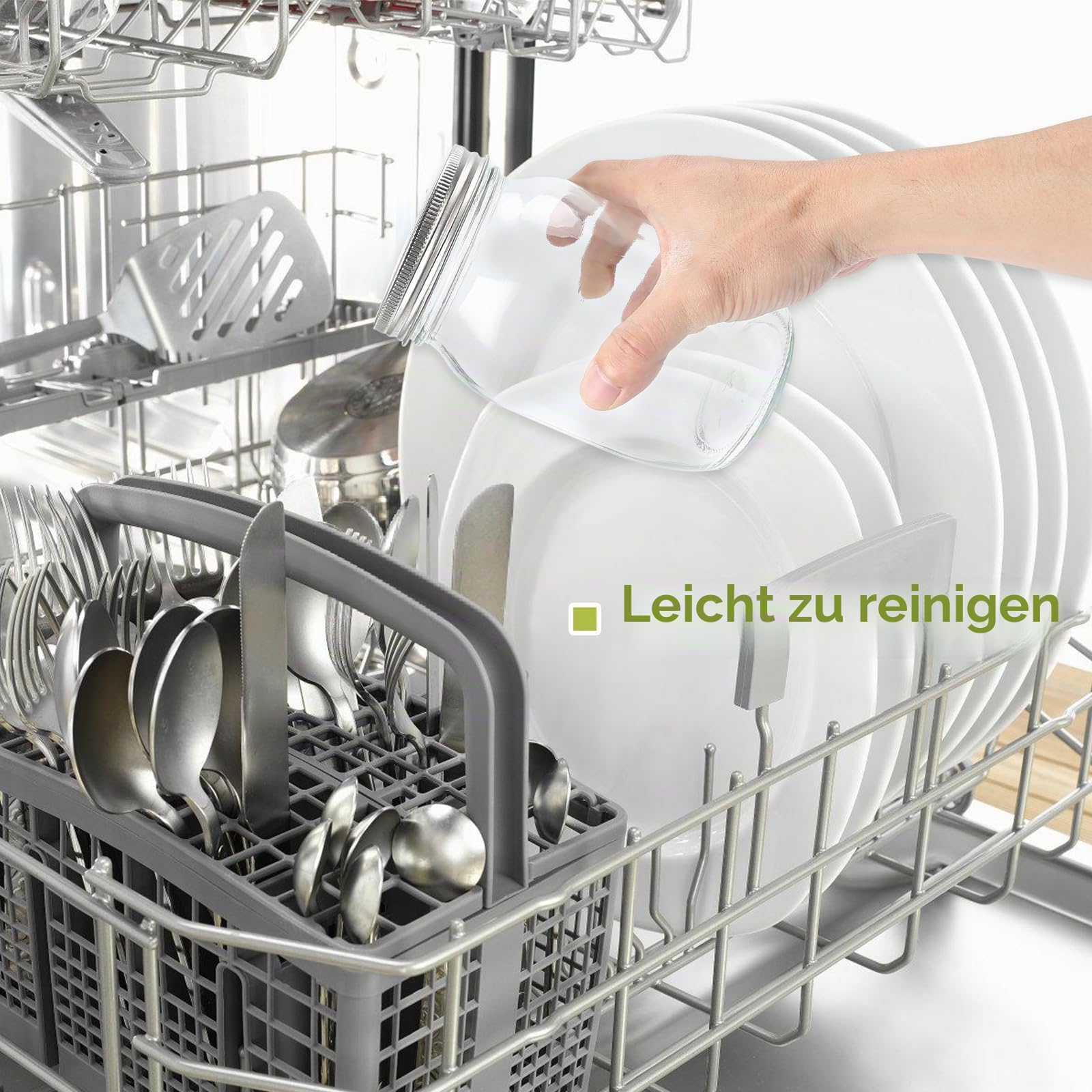 Sprossenglas Keimglas, 2er Set 950ML Sprossenglas mit Deckel & Sieb, Kapazität 2 Einstellbare Halterung 1 Tablett, Sprossen Keimgerät für Alfalfa Kresse Brokkoli Mungobohnen