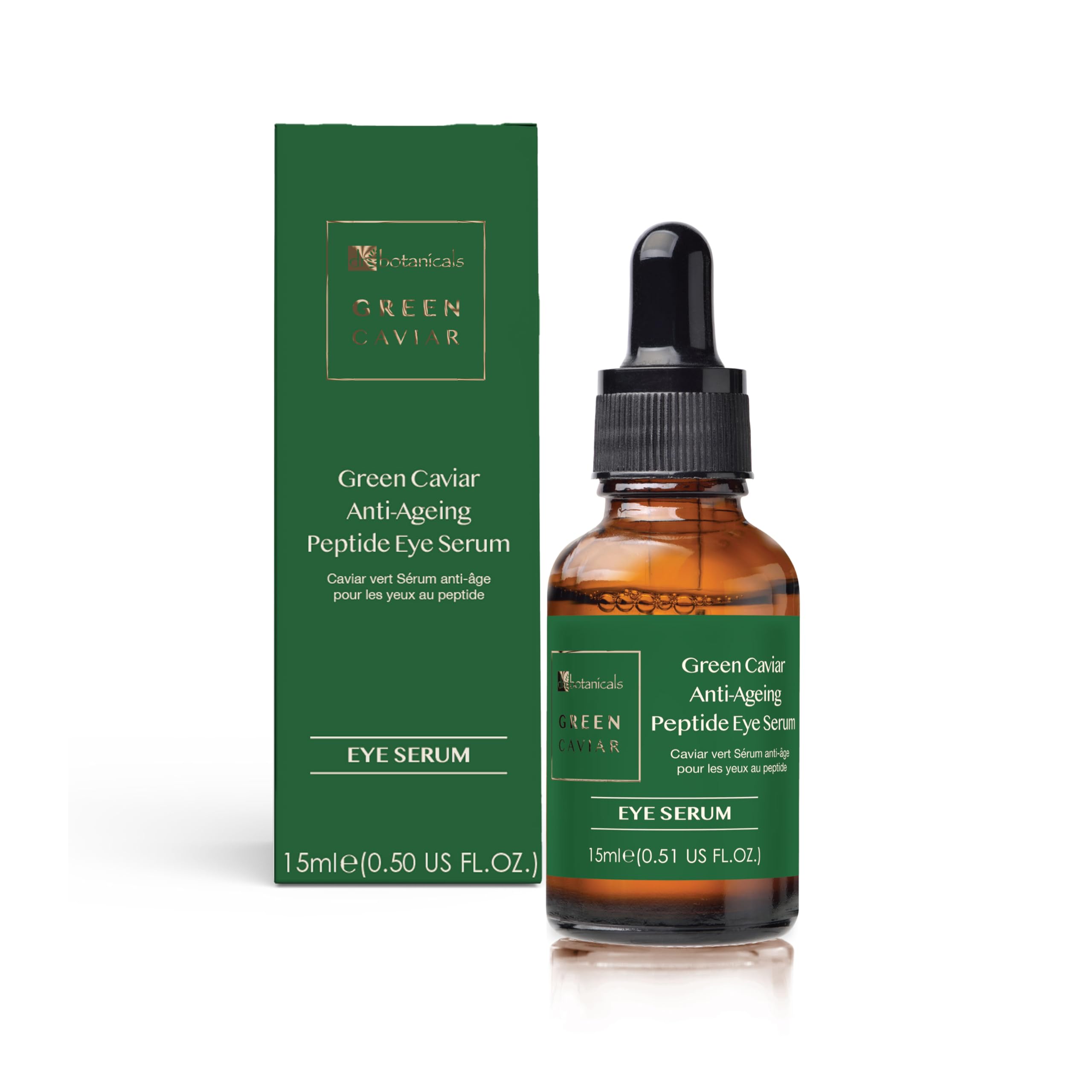 Dr Botanicals Green Caviar Anti-Ageing Peptide Eye Serum 15ml, 15 ml (Pack of 1)