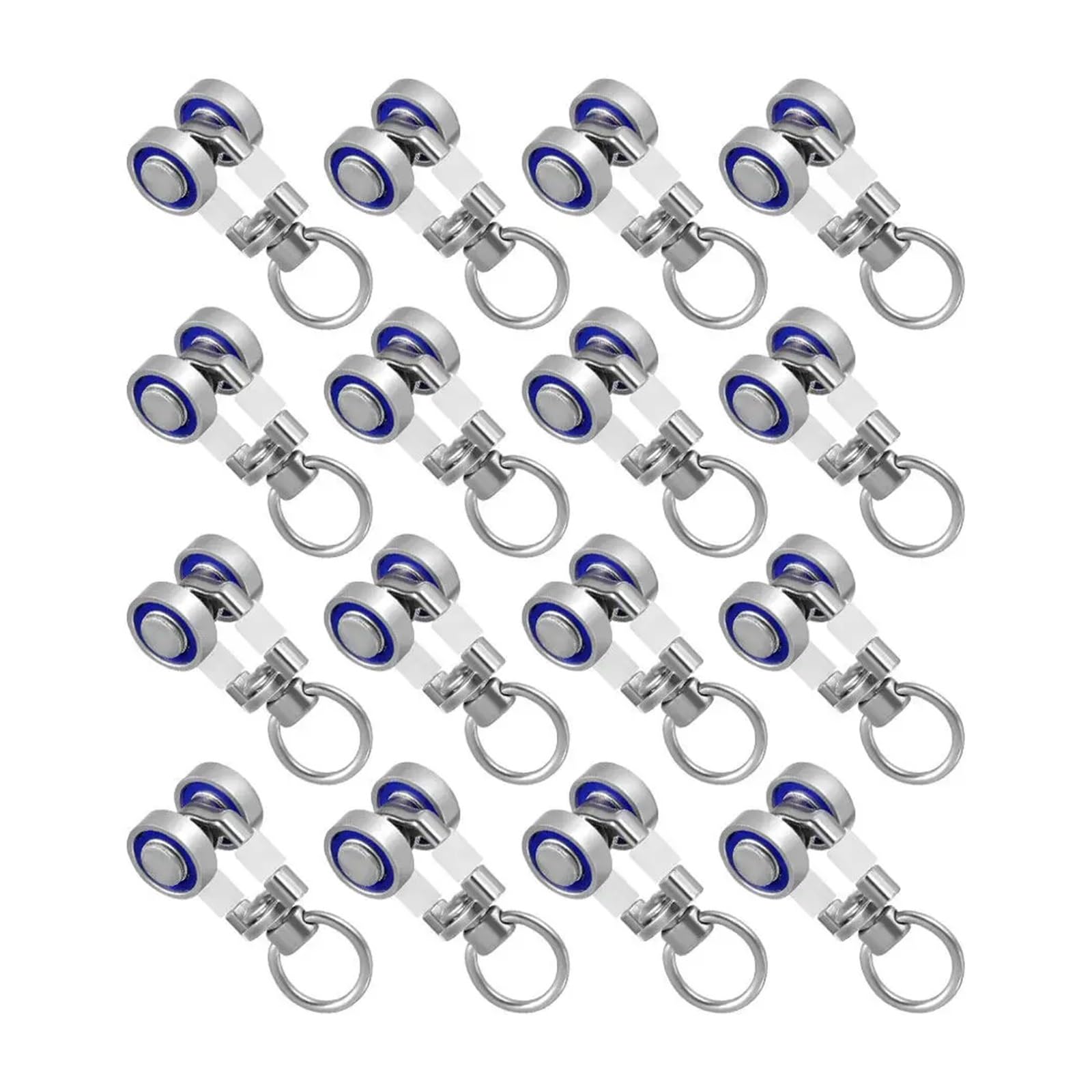 Xinglongs Curtain Track Rollers 20Pcs Silent Curtain Track Rollers Metal Bearing Design Smooth Sliding Ceiling Curtain Track Rail Gliders for Heavy Drapery For Window Shower Curtain Tracks