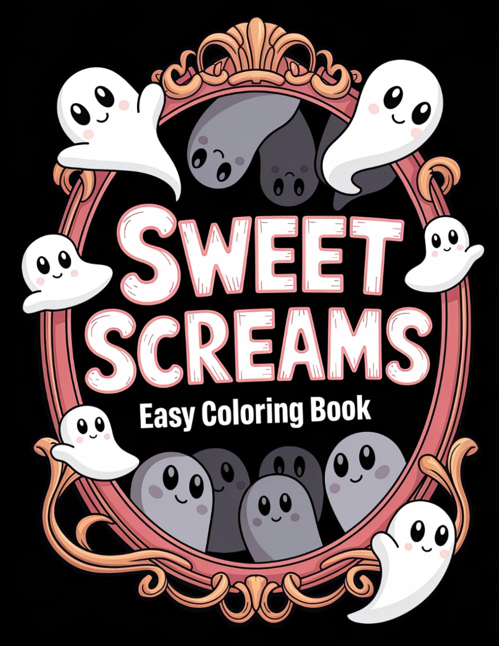 Sweet Screams Easy Coloring Book: Enjoyable Halloween Coloring for Relaxation and Fun