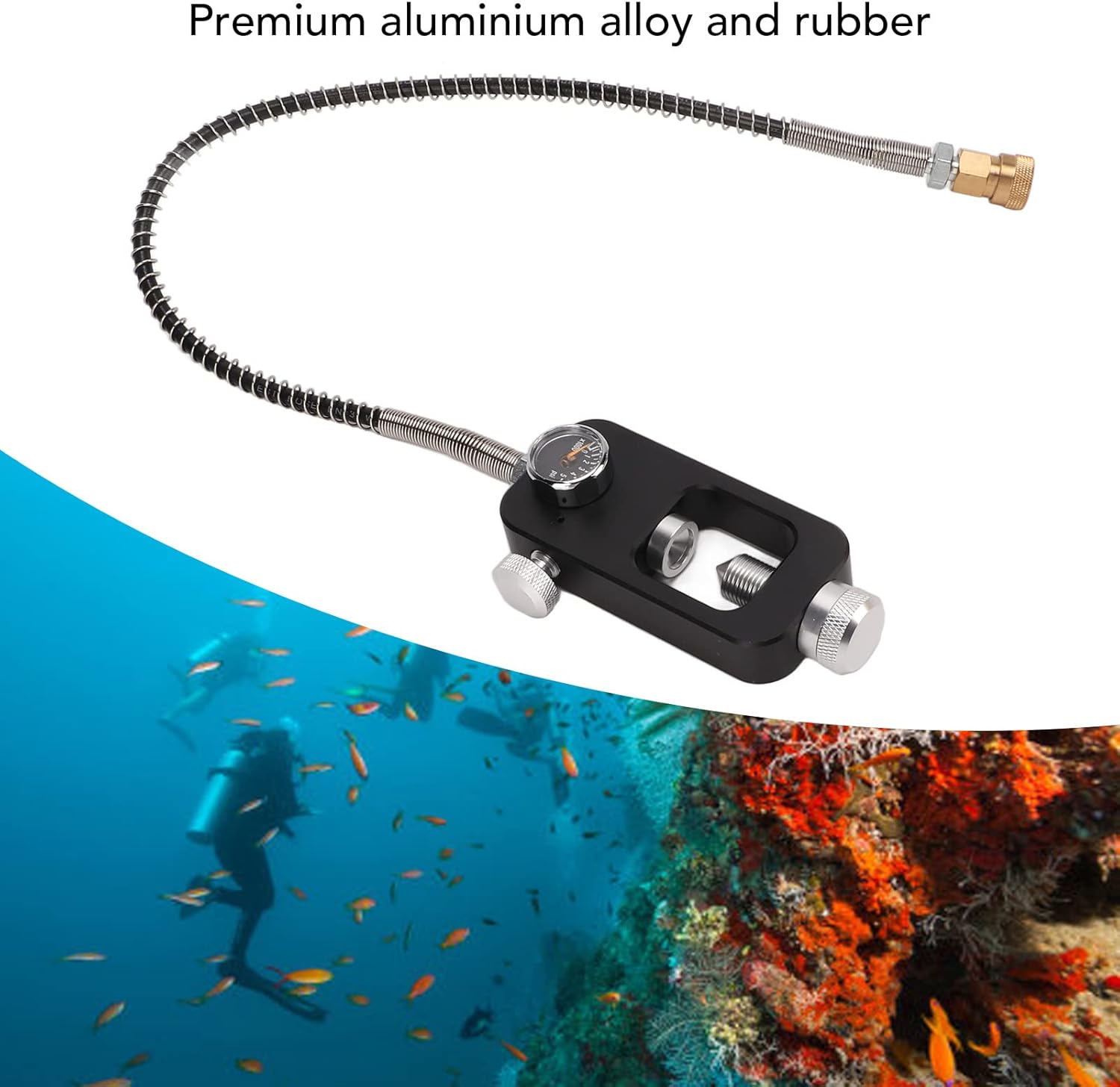 Sougan Diving Tank Refill Adapter, Aluminium Alloy Valve Scuba Adapter