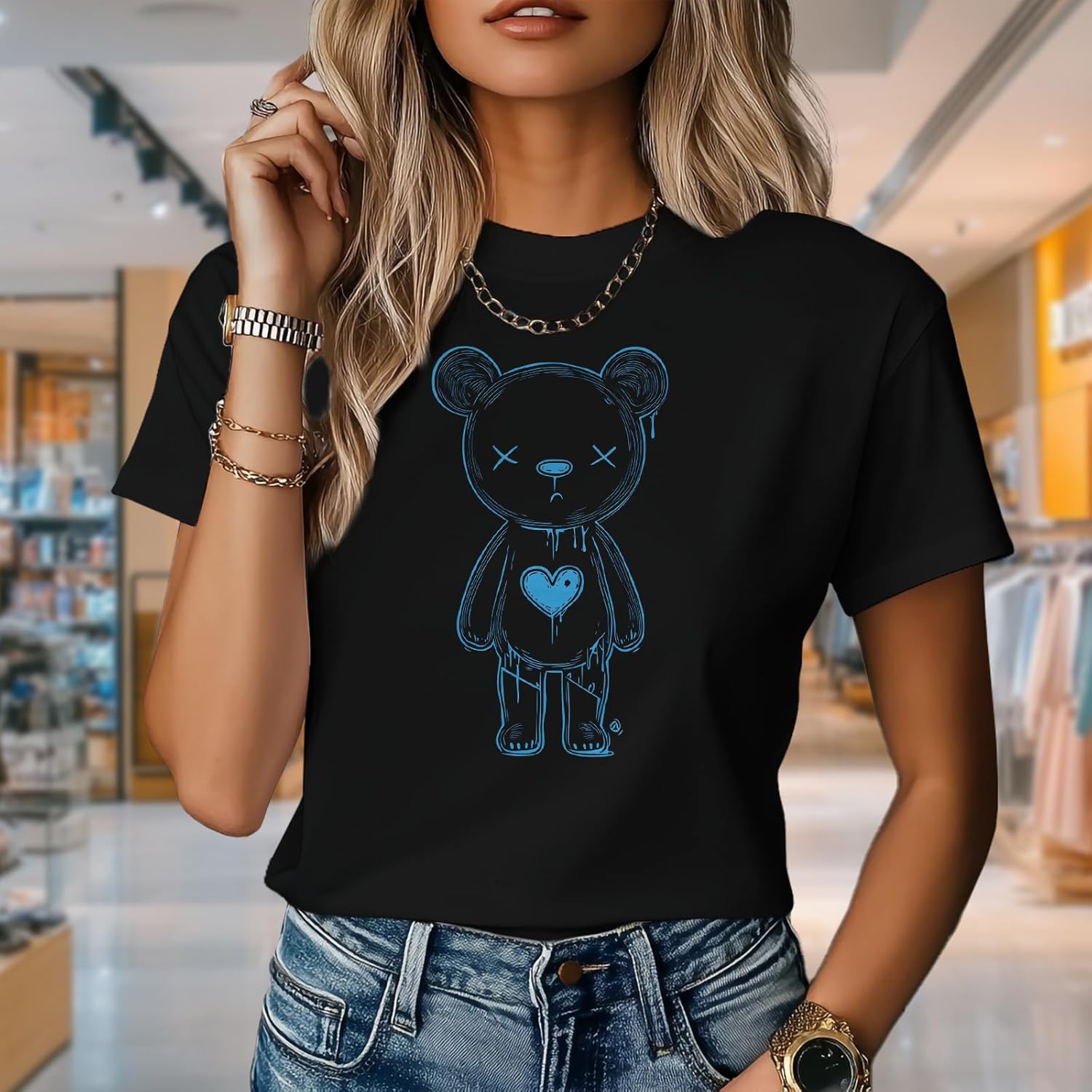 Summer Shirts for Women Trendy Cotton Crew Neck Casual Dress Outfits Oversized Vintage Work Comfy Shirt Y2K - Image 2