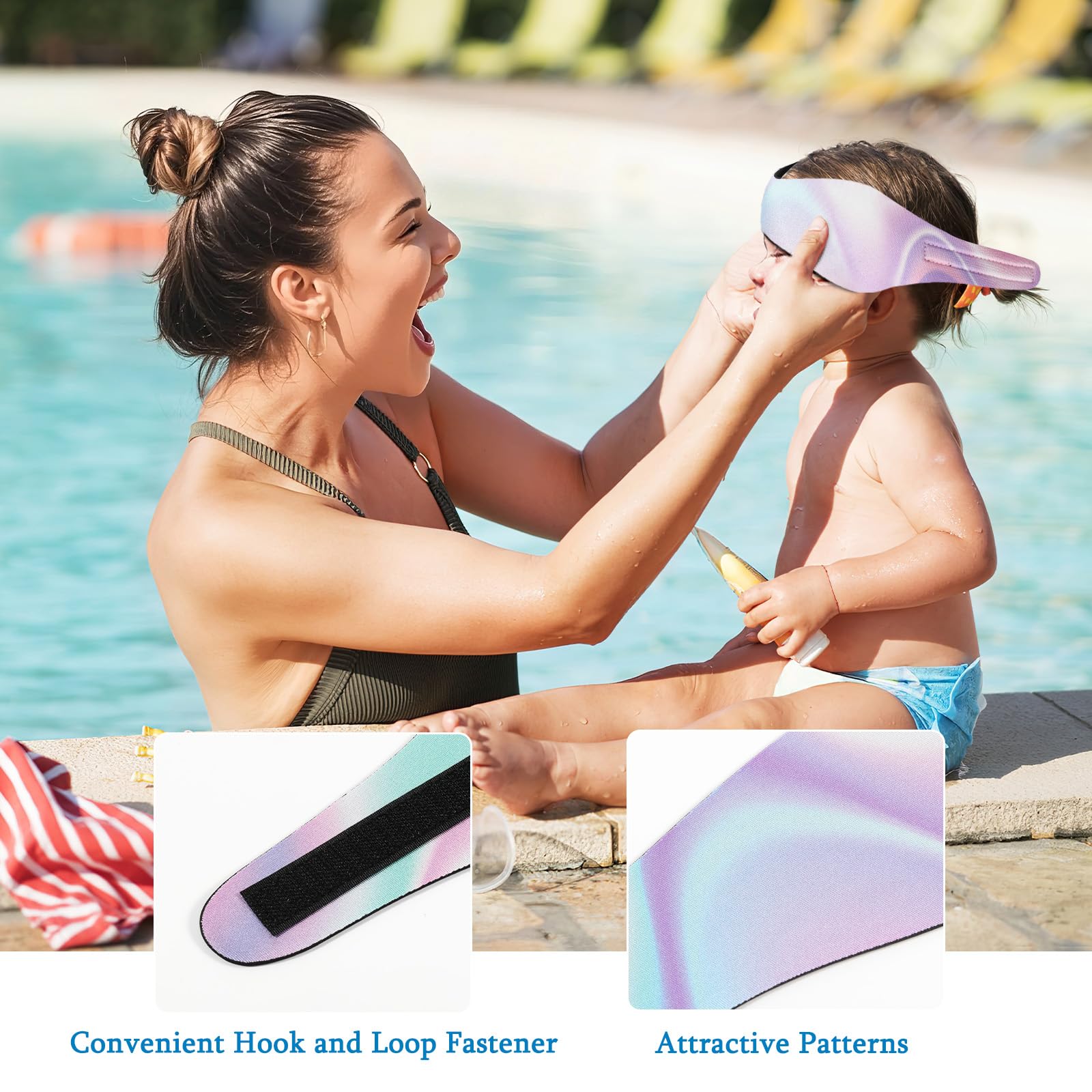 Fascia Paraorecchie Per Nuoto HeySplash - Impermeabile, Regolabile, Taglia M Viola - Foto 4