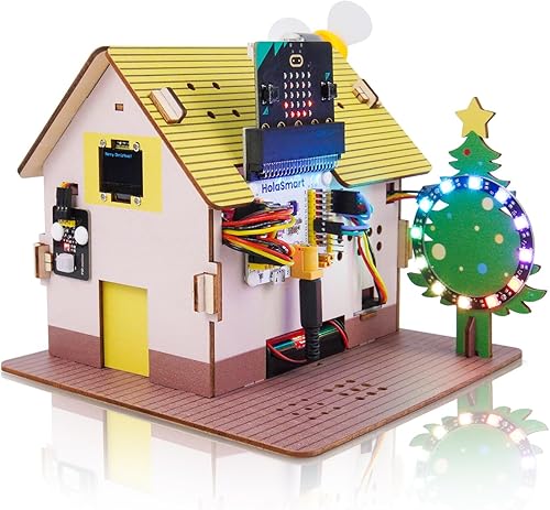 Microbit Smart Home Kit para Microbit V1 y V2, kit educativo STEM con tutorial en línea (sin Microbit y batería AAA, amarillo