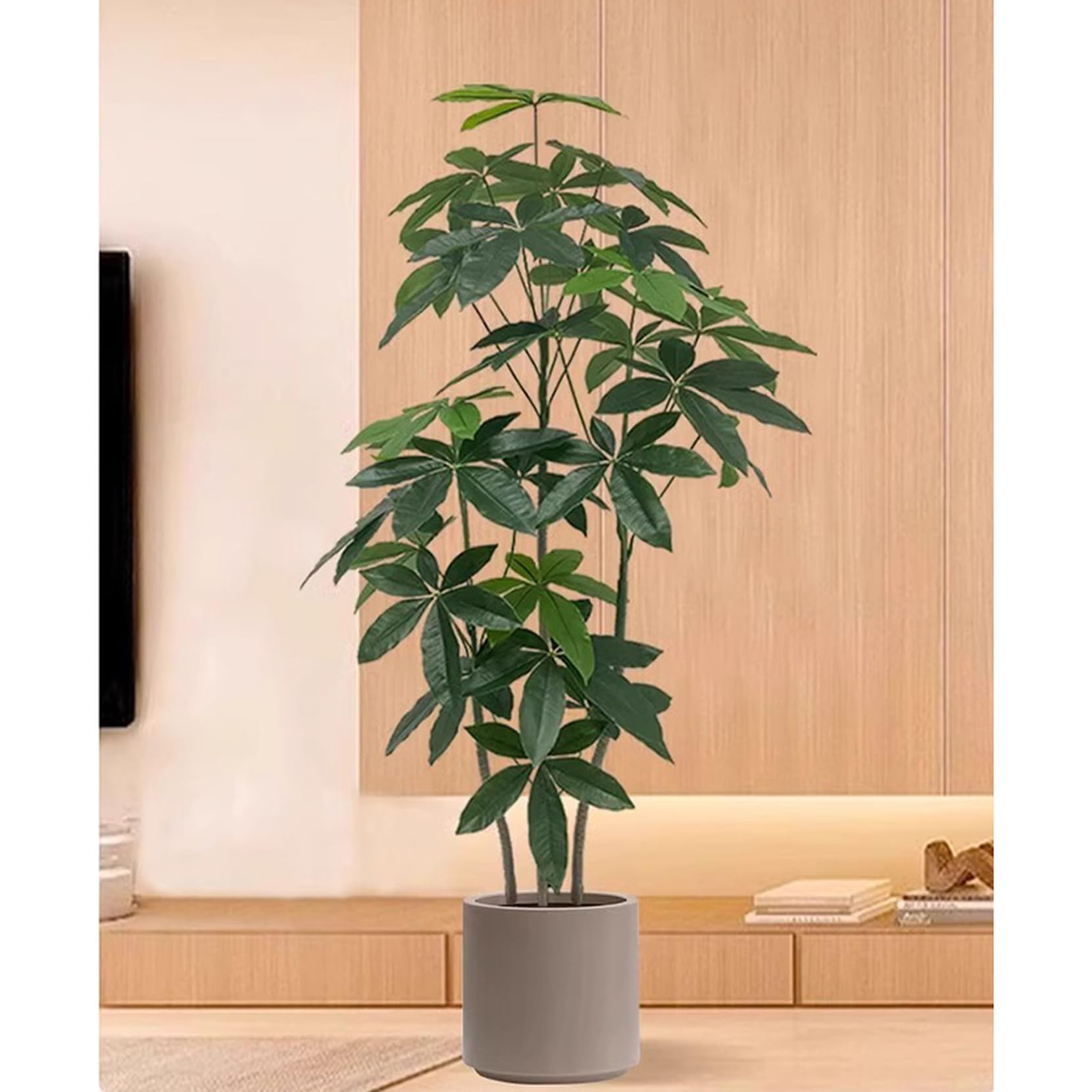 Amazon｜HGJH 人工観葉植物 パキラ カラー6 フェイクグリーン 人工観葉