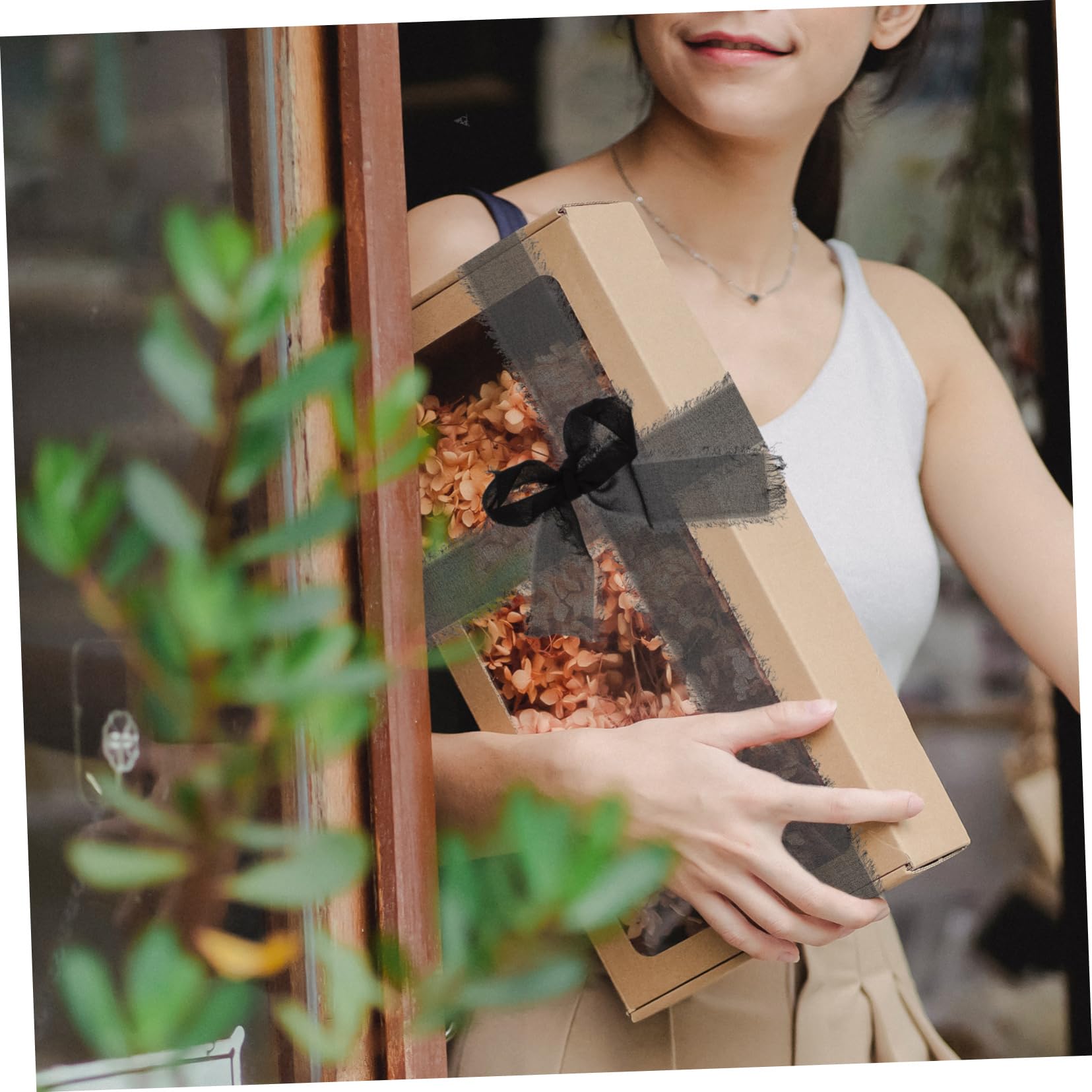 TEHAUX 7rolle Seidenband Farbige Fransen-chiffon-seidenbänder Seidenähnliche Bänder Diy-verpackungsbänder Geschenkverpackungsbänder Dekobänder Blumenstraußbänder