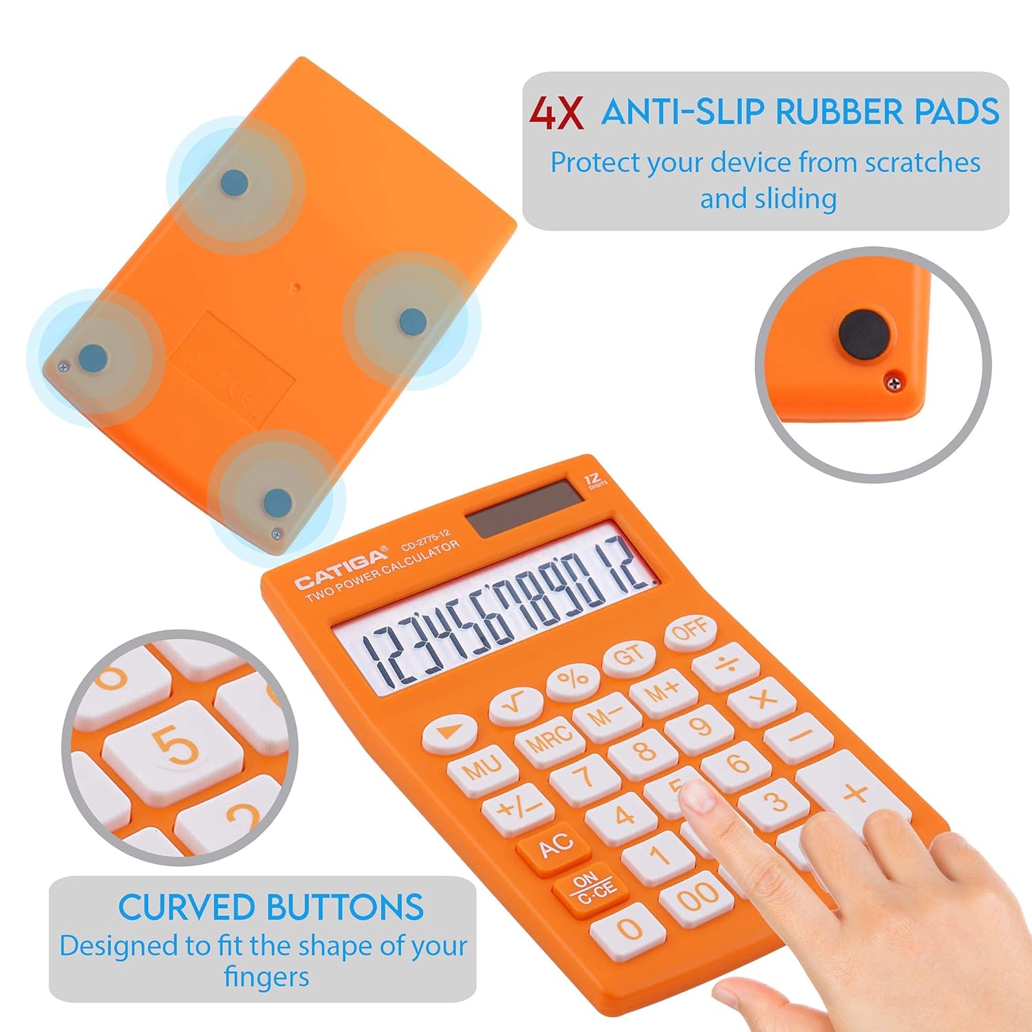 CATIGA CD-2775 Calculator with Anti-Slip Rubber Pads