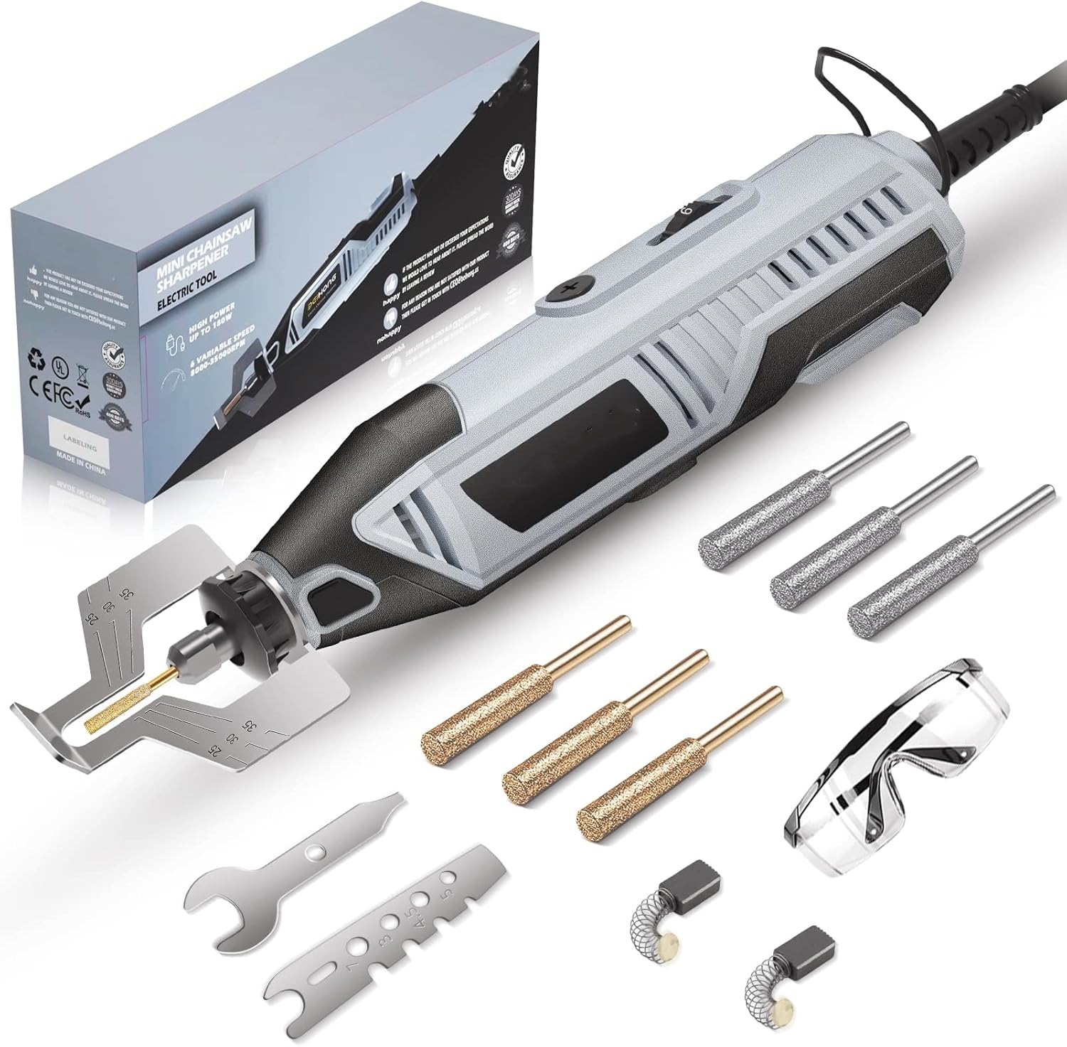 180W Electric Chainsaw Sharpener Kit, 800035000 RPM