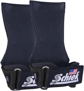 Schiek Sports 1900 Ultimate Hand Grip - 9 mm Thick Neoprene Grips for Weight Lifting - Ultra Durable Non Slip Secure Grip