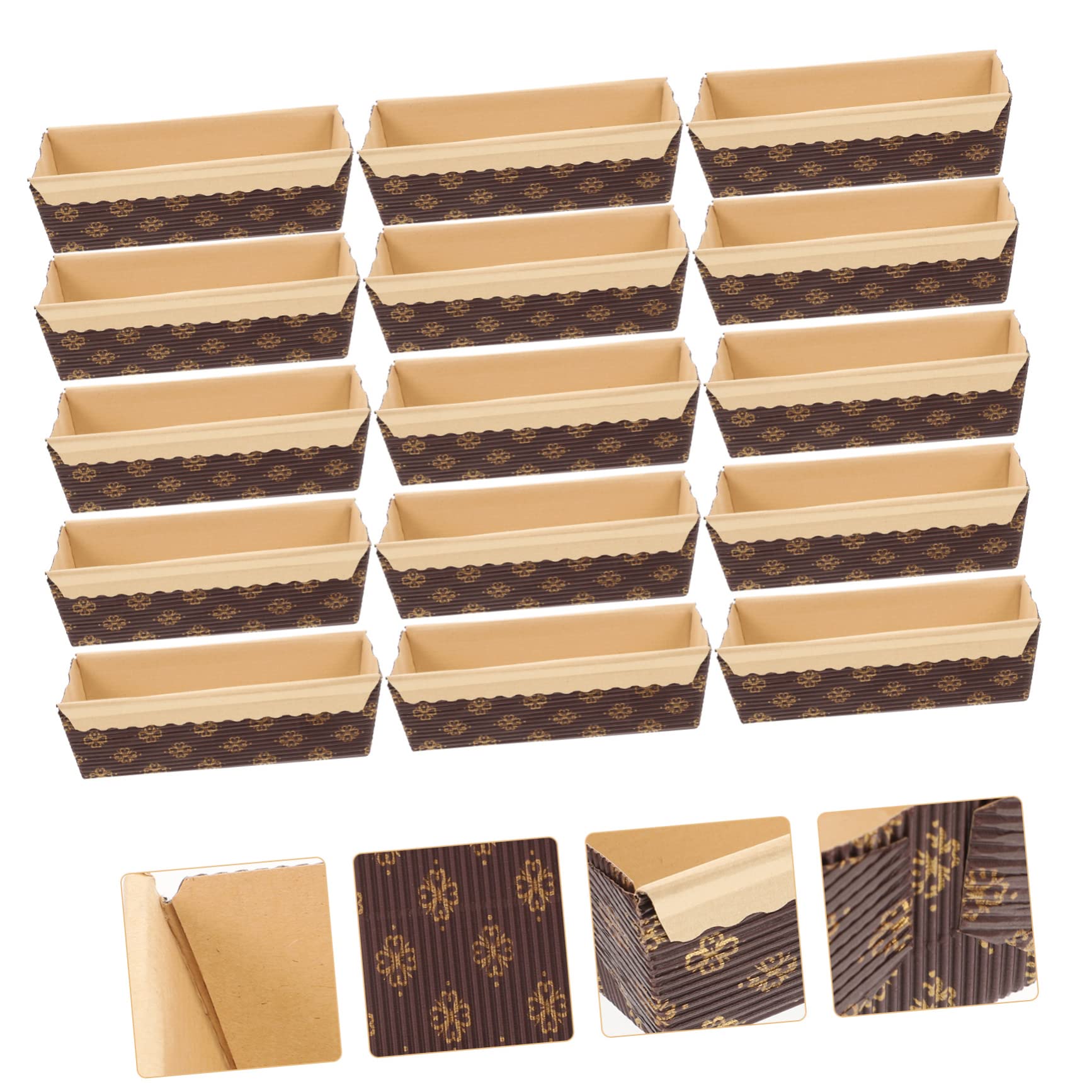 Gatuida 4 Sätze Backpapier Kastenformen Papier Backförmchen Für Kuchen Stapelbare Kuchenbecher Für Bäckerei Und Zuhause 25 Stück * 4