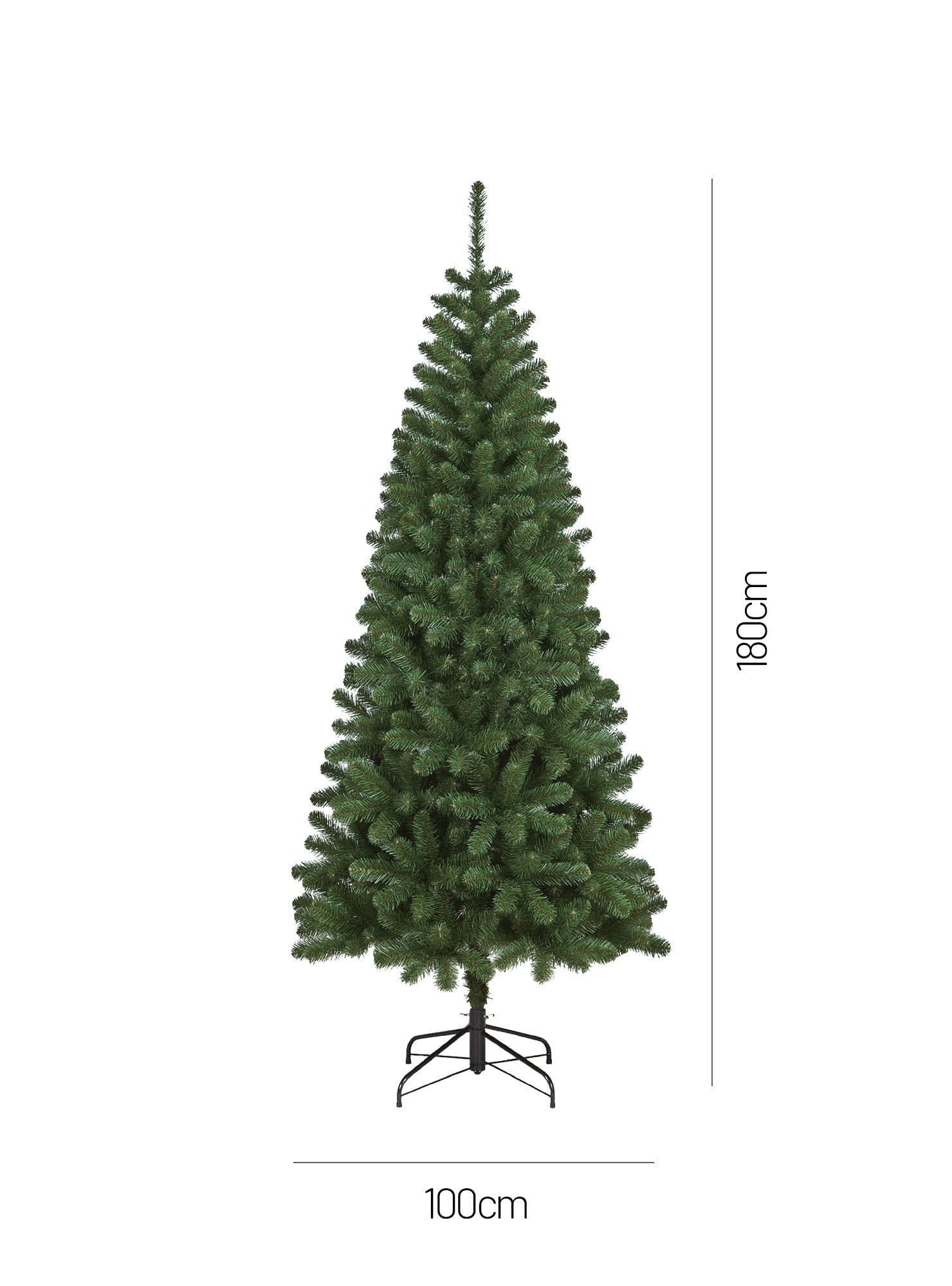 Dmora - Sapin de Noël Edimburgo, Sapin artificiel extra épais, véritable Sapin effet PVC, 500 branches, hauteur 180 cm