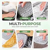 Vista 5 de Trapos multiusos para lavar platos de alambre 2026, almohadillas de metal de doble capa, paños de limpieza reutilizables antiarañazos para cocina
