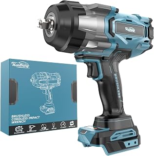 Cordless Impact Wrench 1/2" Compatible with Makita 18V Battery, 1600Ft-lbs(2200N.m) High Torque Impact Gun Heavy Duty, Brushless Electric Power Impact Driver with 4 Speed Modes & LED Work Light