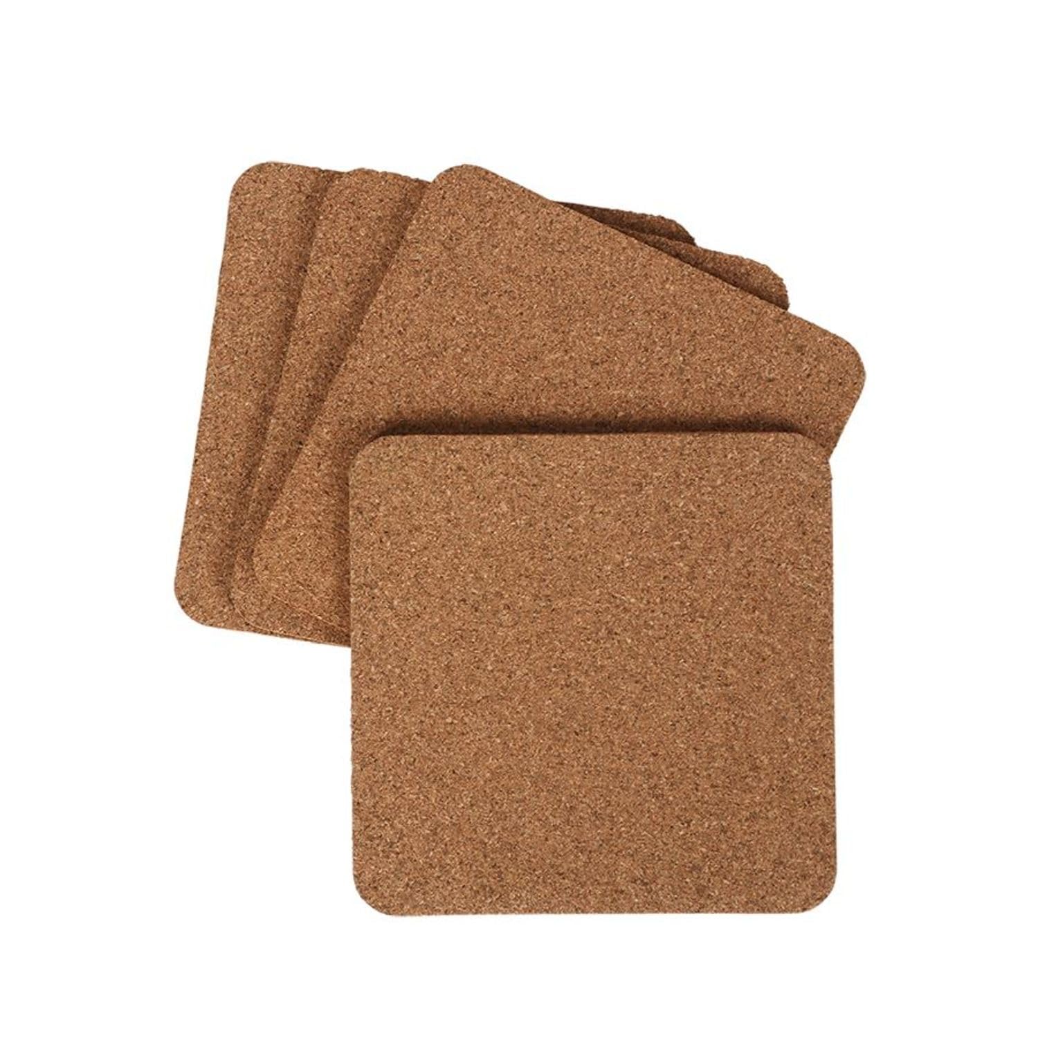 Sottobicchieri In Bambù E Sughero Fatti A Mano - Set Da 4 - Reversibili - Eleganti Per Birra E Tè - 4