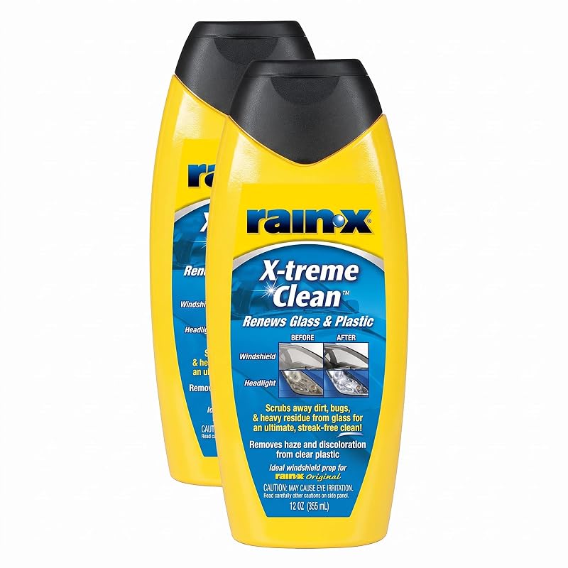 Rain-X 5080217 X-treme Clean Limpador de Vidros para Para-brisa 354 mL Kit com 2