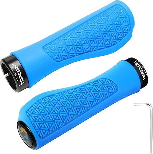 Vista 71 de Empuñaduras de manillar de bicicletas, empuñaduras ergonómicas de aluminio para bicicleta, vibraciones de amortiguación, empuñaduras de manillar