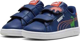 PUMA Children's Smash 3.0 Dino Trainers 26 EU Blue Jewel Green Fruit Amarena Orange