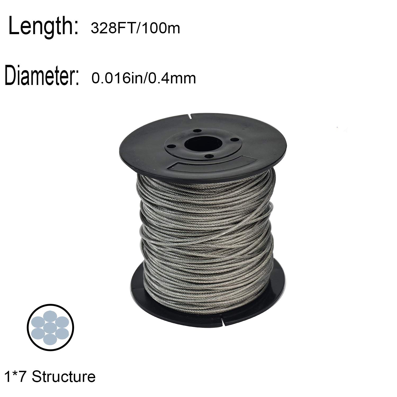 Ferri Da Stiro JINFEUGE Filo In Acciaio Inox Lunghezza 20M Filo Luminoso Singolo 304 Filo Duro Diametro 0.8-3.0Mm Per L'Industria E Il Laboratorio/Diameter 0.8Mm Ferro Da Stiro Verticale Ariete - Foto 6