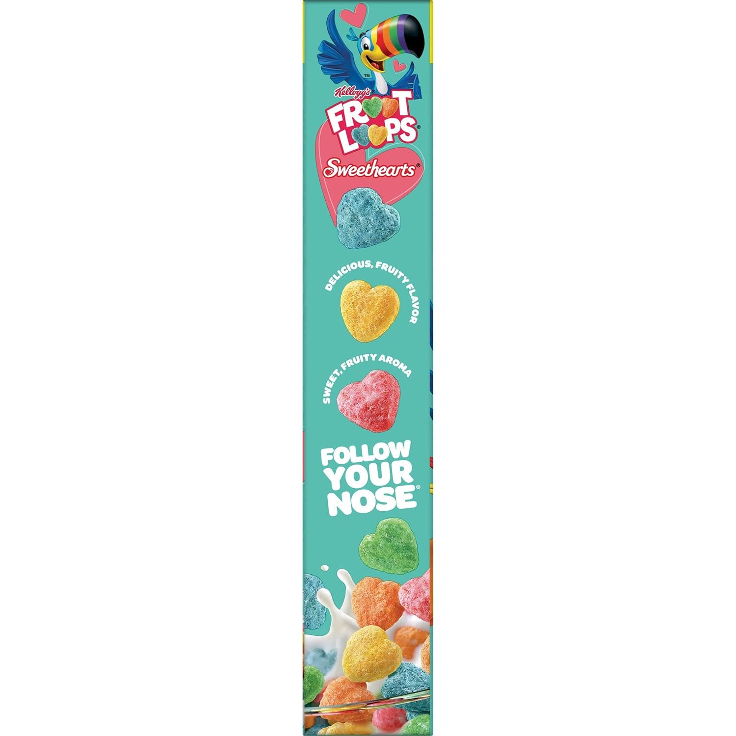 Froot Loops Sweethearts Breakfast Cereal, Fruit Flavored, Valentine's Day Snacks, Family Size, Original, 14.5oz Box (1 Box)