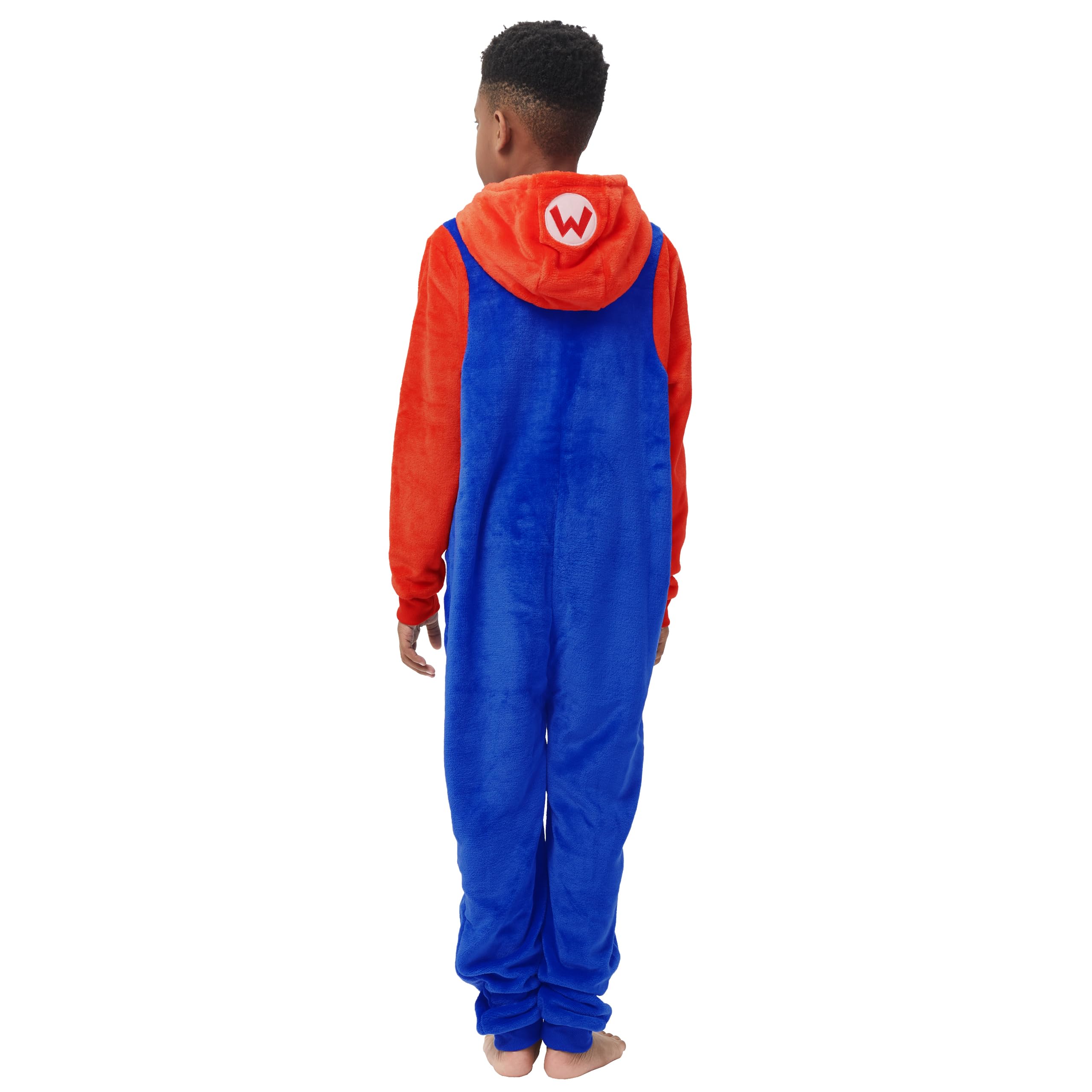 Super Mario Pigiama Intero Bambino | Onesie a Maniche Lunghe | Tuta Intera Pile Ragazzo