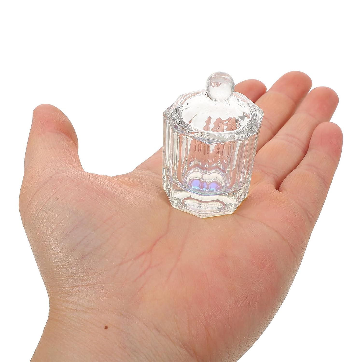 2pcs Glass Pen Cleaning Cup for Nail Art, Manicure Accessory