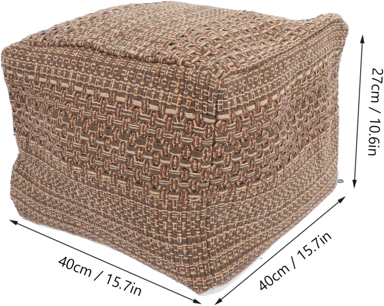 VICASKY Mat Square Pillow Cotton Sofa Seat Cover Grey Square Pouf Cover Floor Cushion for Sitting