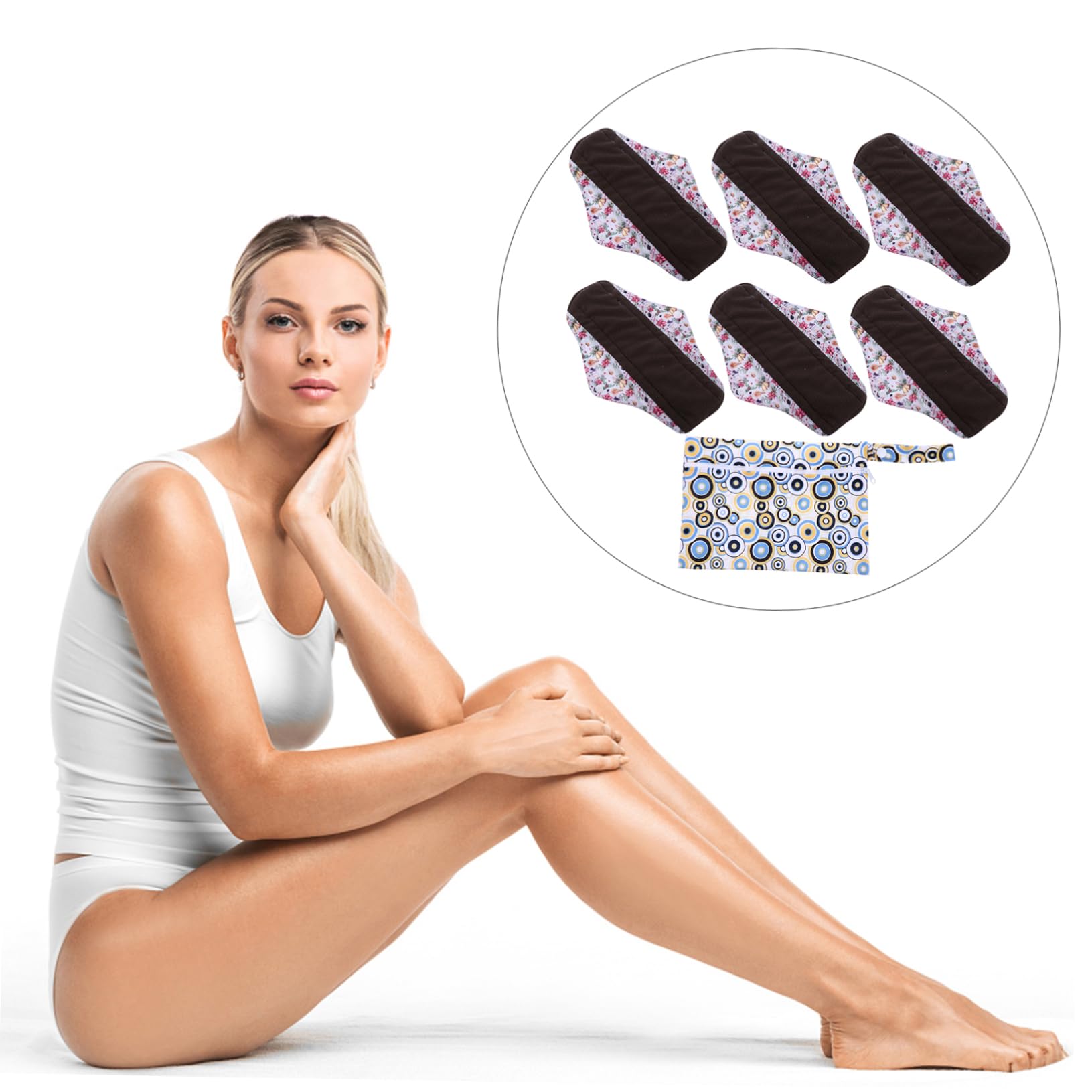 Compresas Menstruales Reutilizables 6 Uds de Algodón Orgánico