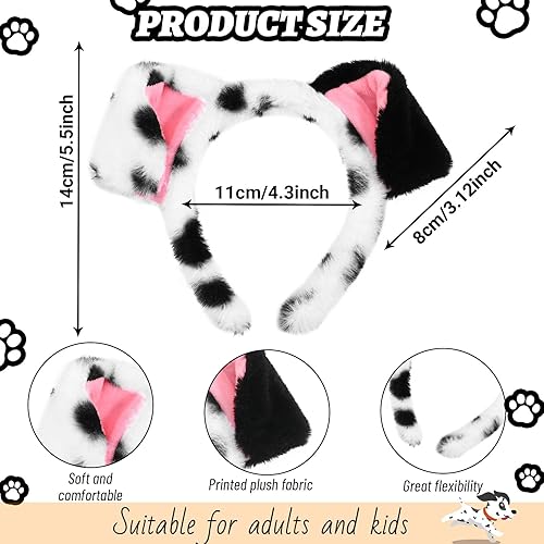 Miniatura 2 de Matiniy El disfraz de dálmata de los 101 días de escuela incluye diadema y cola de orejas de cachorro para niños, disfraz de fiesta de 100 días de