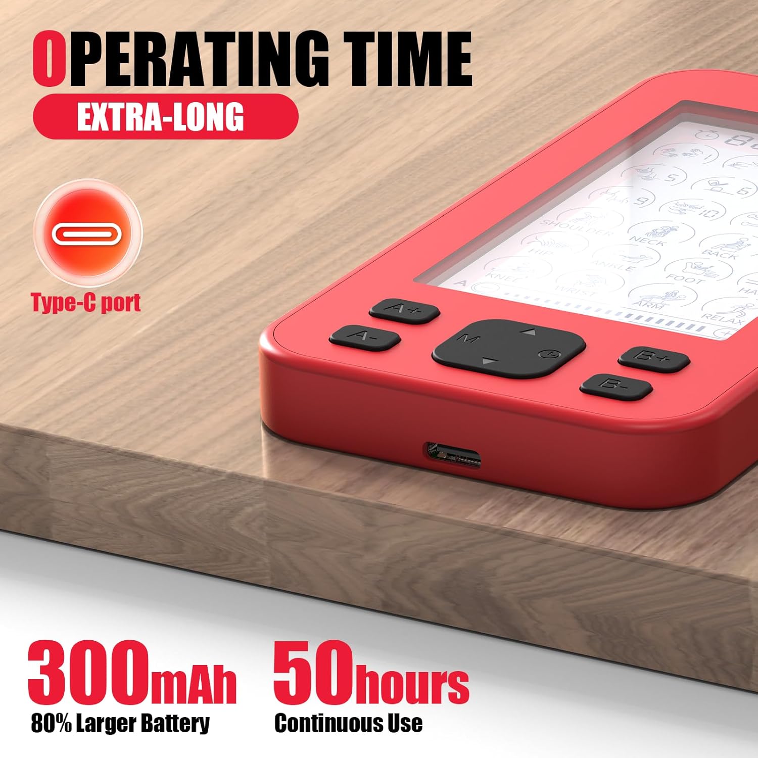 TENS Unit Muscle Stimulator, 3-in-1 TENS & EMS Stimulator Machine with 24 Modes & 20 Levels, Rechargeable EMS Massager for Neck, Shoulder, Sciatica & Back Pain Relief with 12 Pads, EVA Case