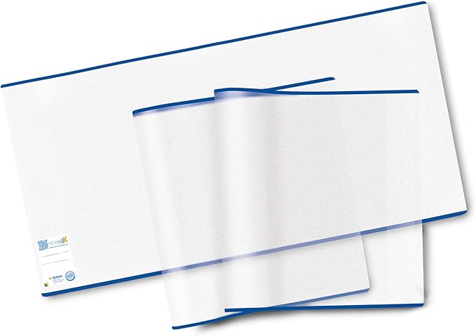 UIEXAY Buchumschläge 10er Set - Transparente Schutzhüllen 26.2x19.5cm