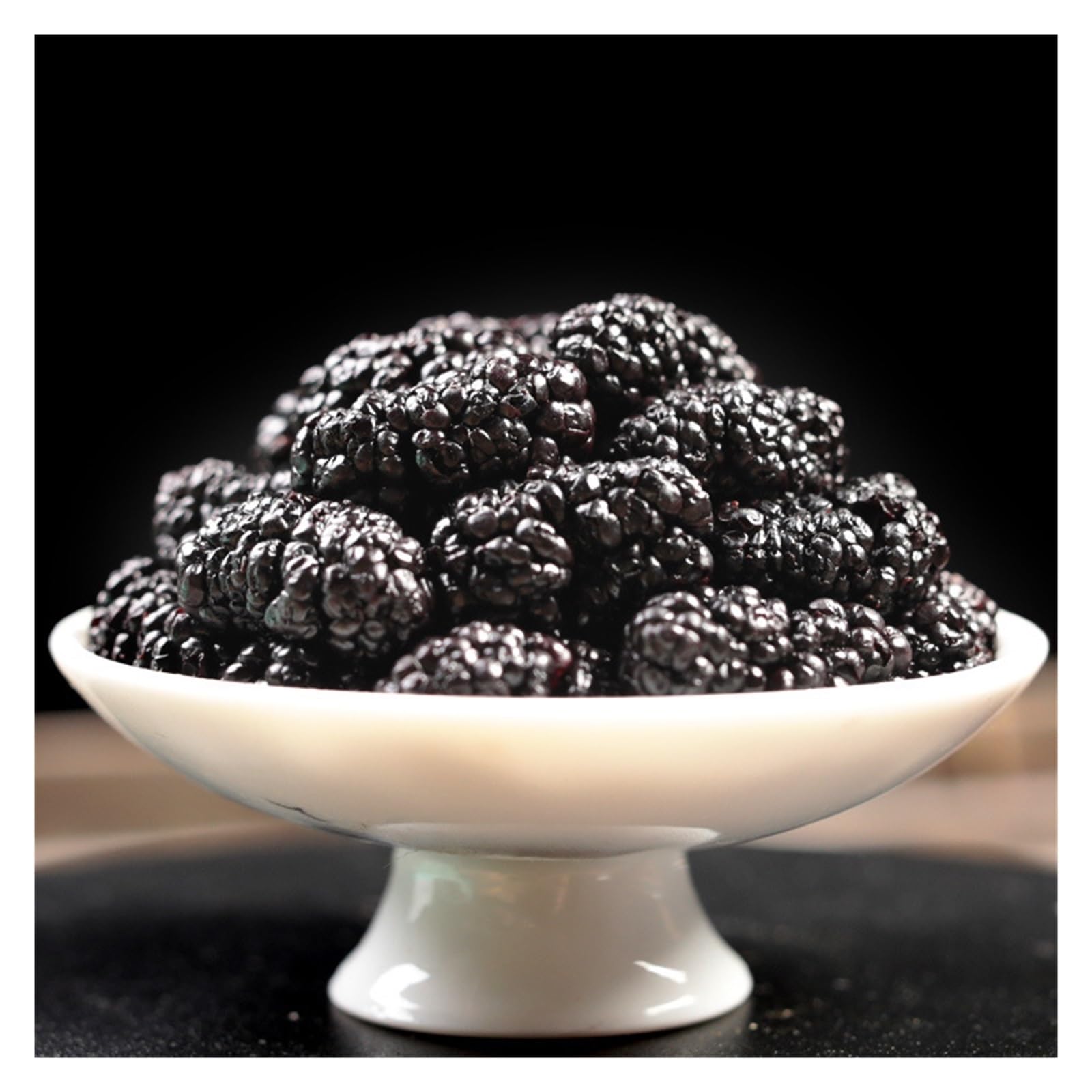 Wilde schwarze Maulbeer-Trockenfrüchte, kein Waschen erforderlich, sandfrei, for Einweichen in Wasser, verzehrfertig(500g)