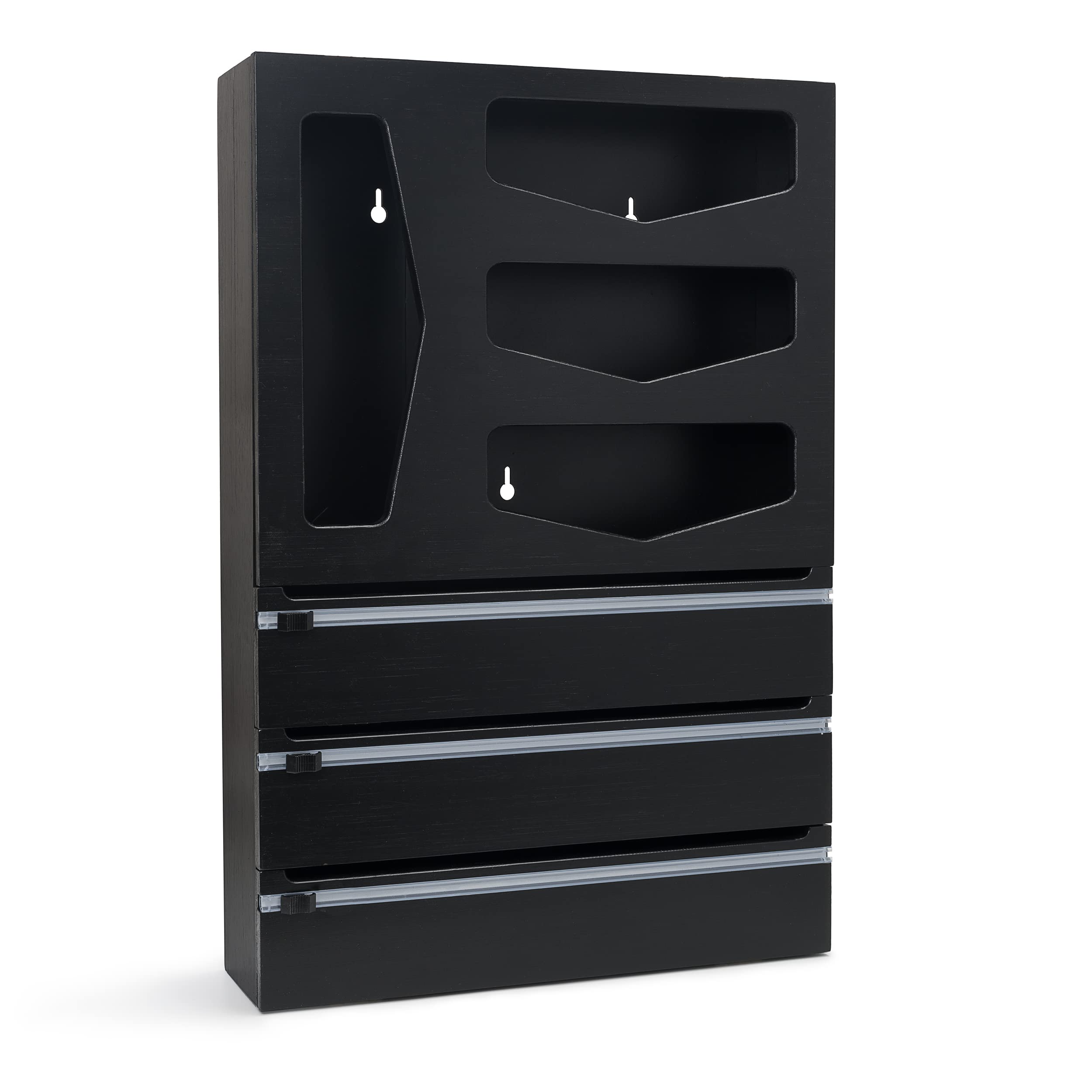 Carient 7 in 1 Storage Bag Organizer with Wrap Dispensers, Wall