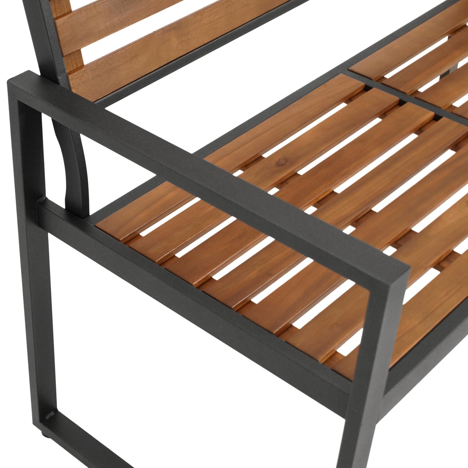 DEGAMO Gartenbank RAGUSA 2-sitzer, mit Rückenlehne, Gestell Metall anthrazit, Sitzfläche Akazie geölt, Outdoor