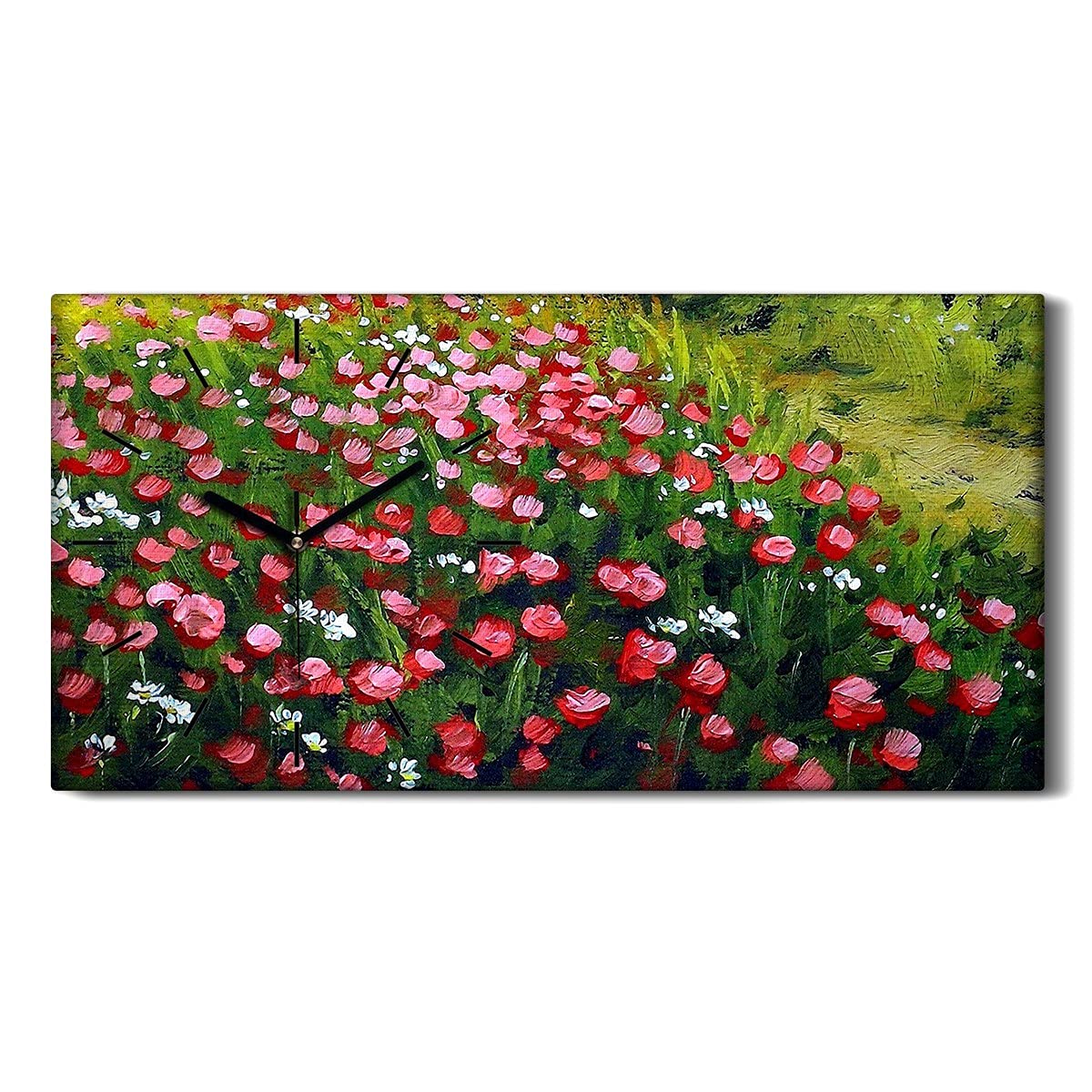 Horloge Silencieuse Salon Coloray sans Tic-Tac - Tableau Mural Nature de Fleurs