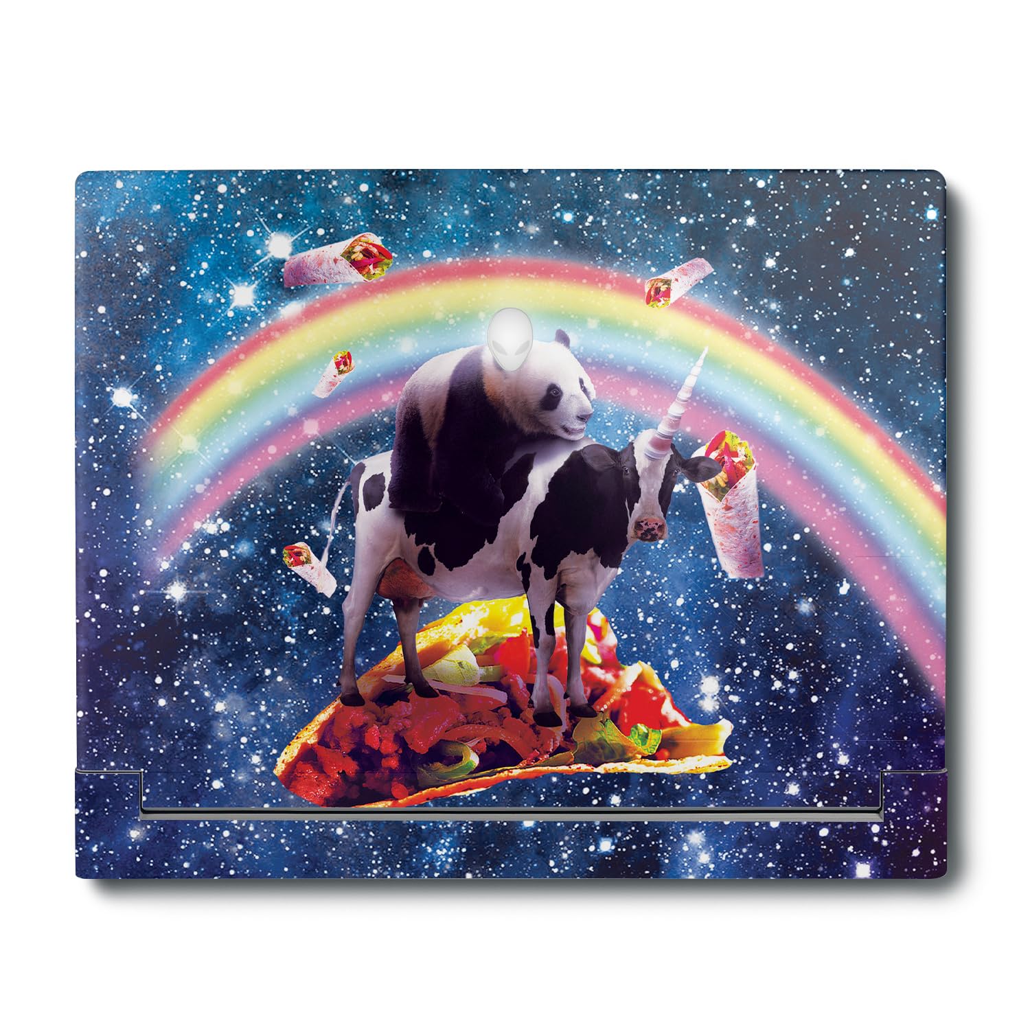 MightySkins Skin Compatible with Alienware X16 R1 (2023) Full Wrap Kit - Panda Cow Taco | Protective, Durable, and Unique Vinyl Decal wrap Cover | Easy to Apply &amp; Change Styles | Made in The USA