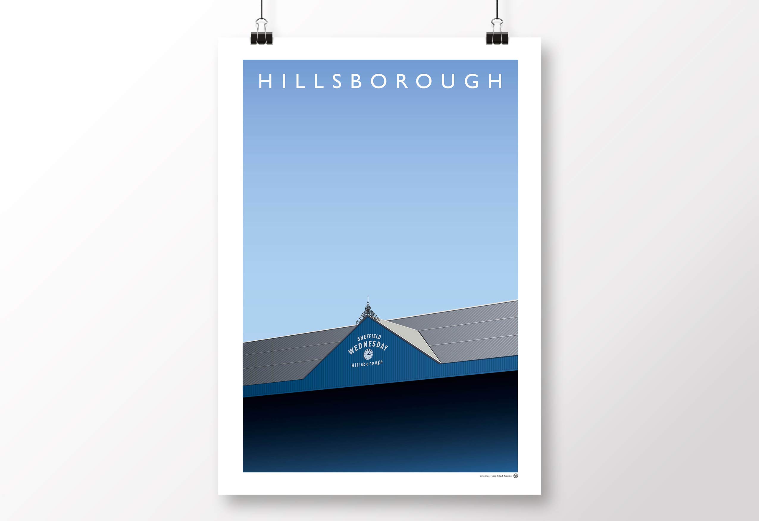 Affiche Hillsborough Stadium A3 pour remplacer un poster classique