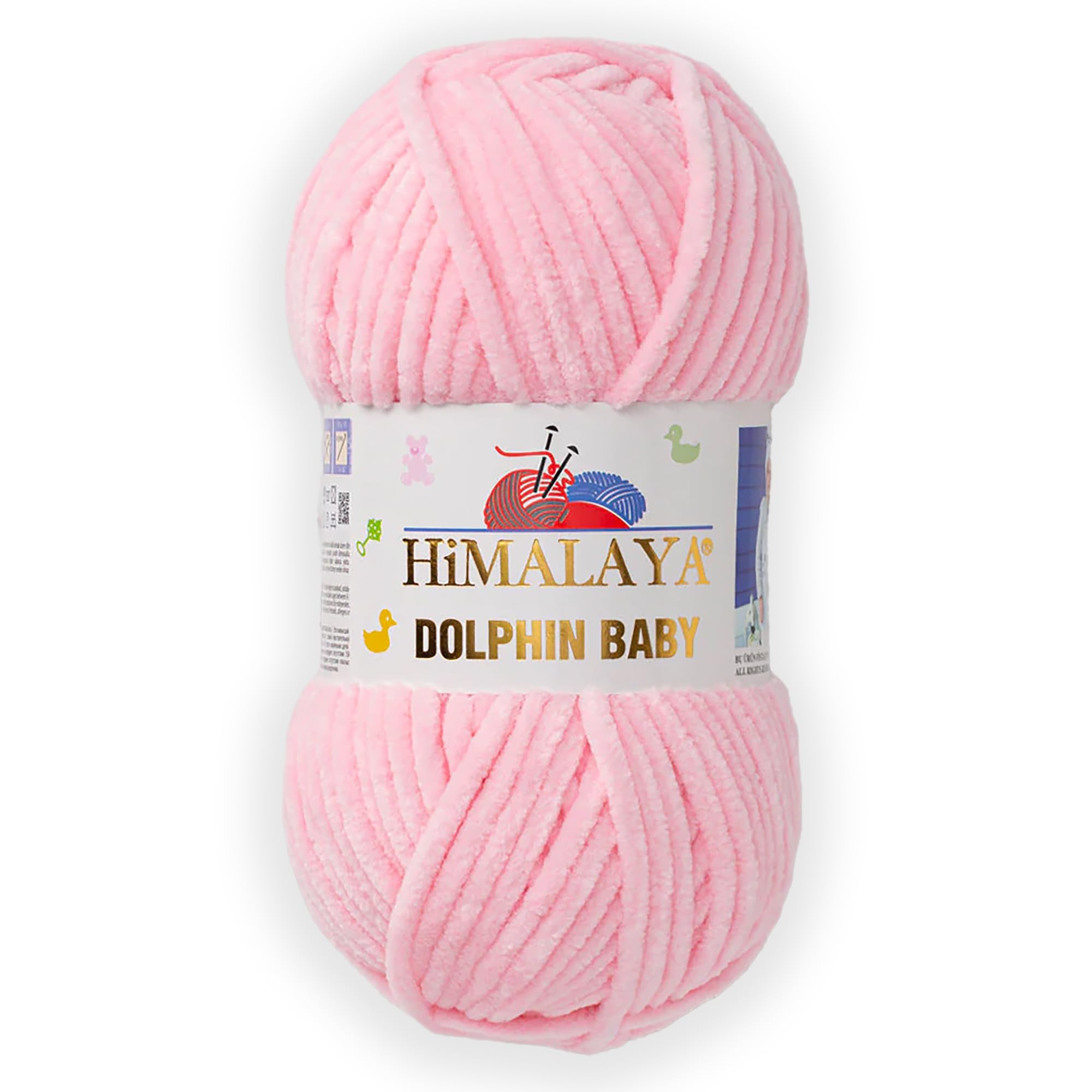 1 Skein/Pack Himalaya Dolphin Baby Chenille Yarn, Each Ball 100 gr (3.5 oz), 120 m (131 Yards), 100% Polyester, Super Bulky Baby Blanket Velvet