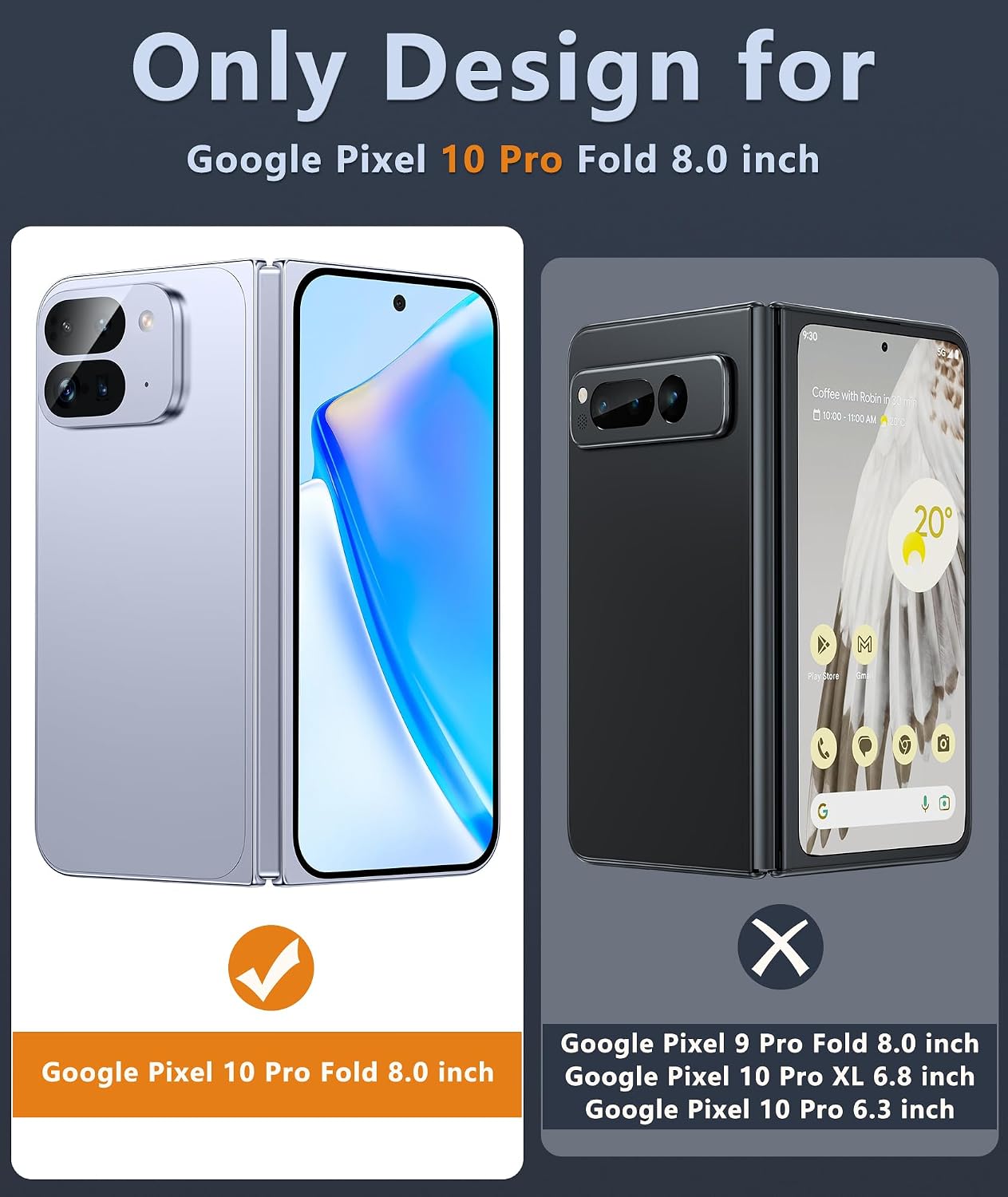 FNTCASE for Google Pixel 10 Pro Fold Case, Fit for Magsafe, Translucent | Matte Back, Strong Magnetic Charging, Slim, Tough, 14FT Military Grade Drop-proof, Anti Slip, Anti Fingerprint, Black