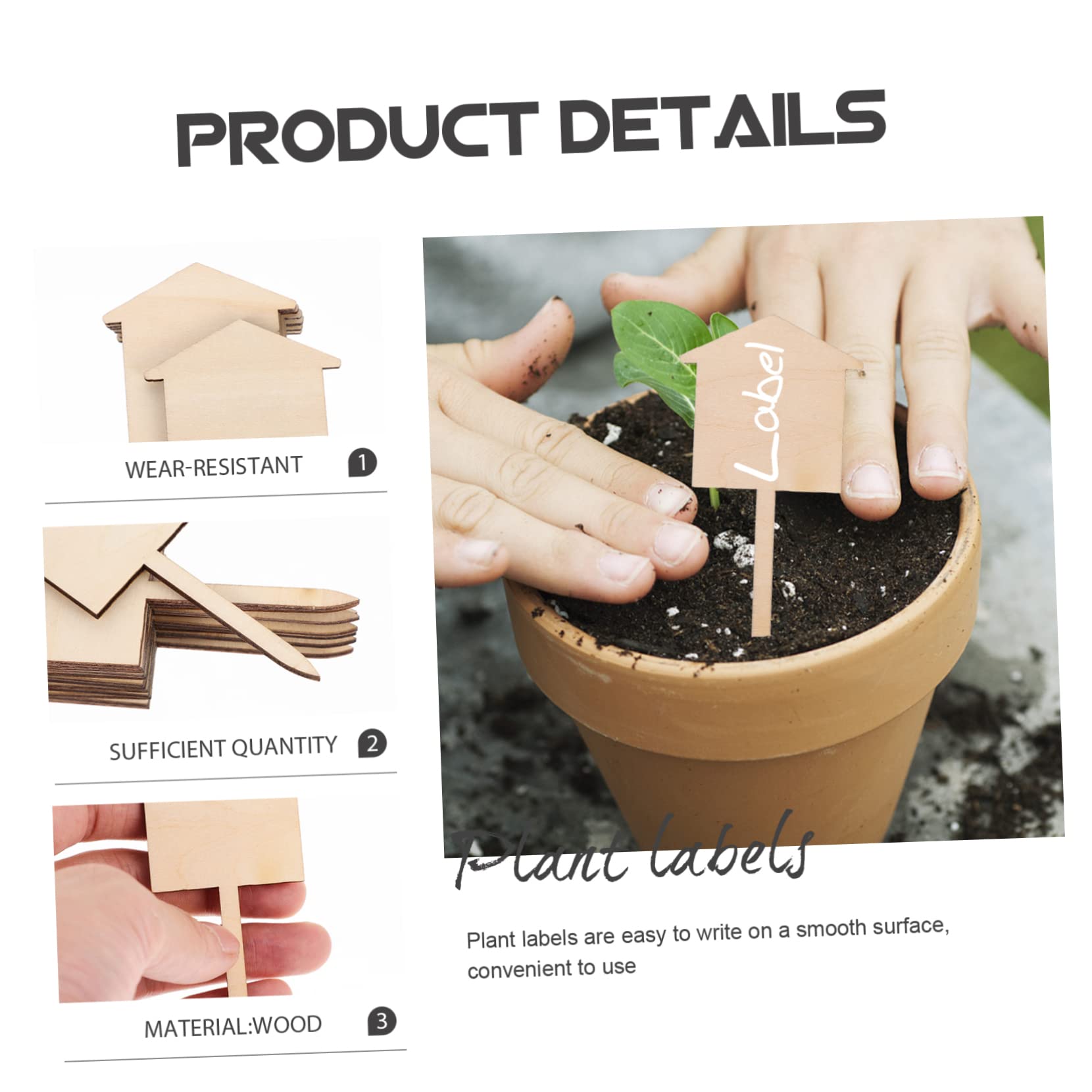 BESTonZON 3 Sätze Pflanzenschilder Beschriftbare Gartenmarkierungen Für Pflanzen Für Drinnen Und Draußen Zur Dekoration Und Klassifizierung 50 Stück * 3