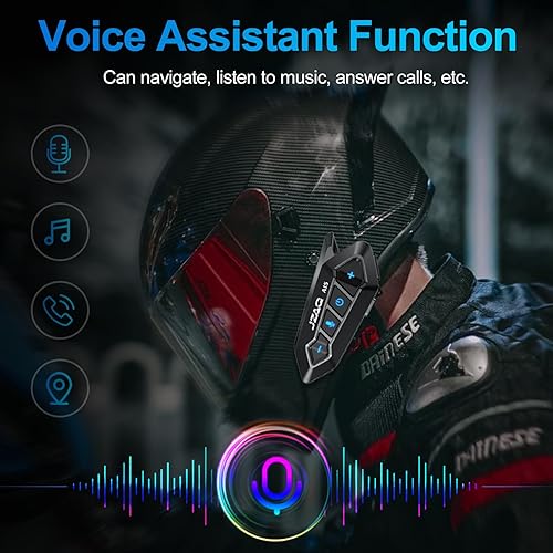 Miniatura 5 de Casco de motocicleta con altavoz Bluetooth para motocicleta, cascos de motocicleta para exteriores con cancelación de ruido, auriculares