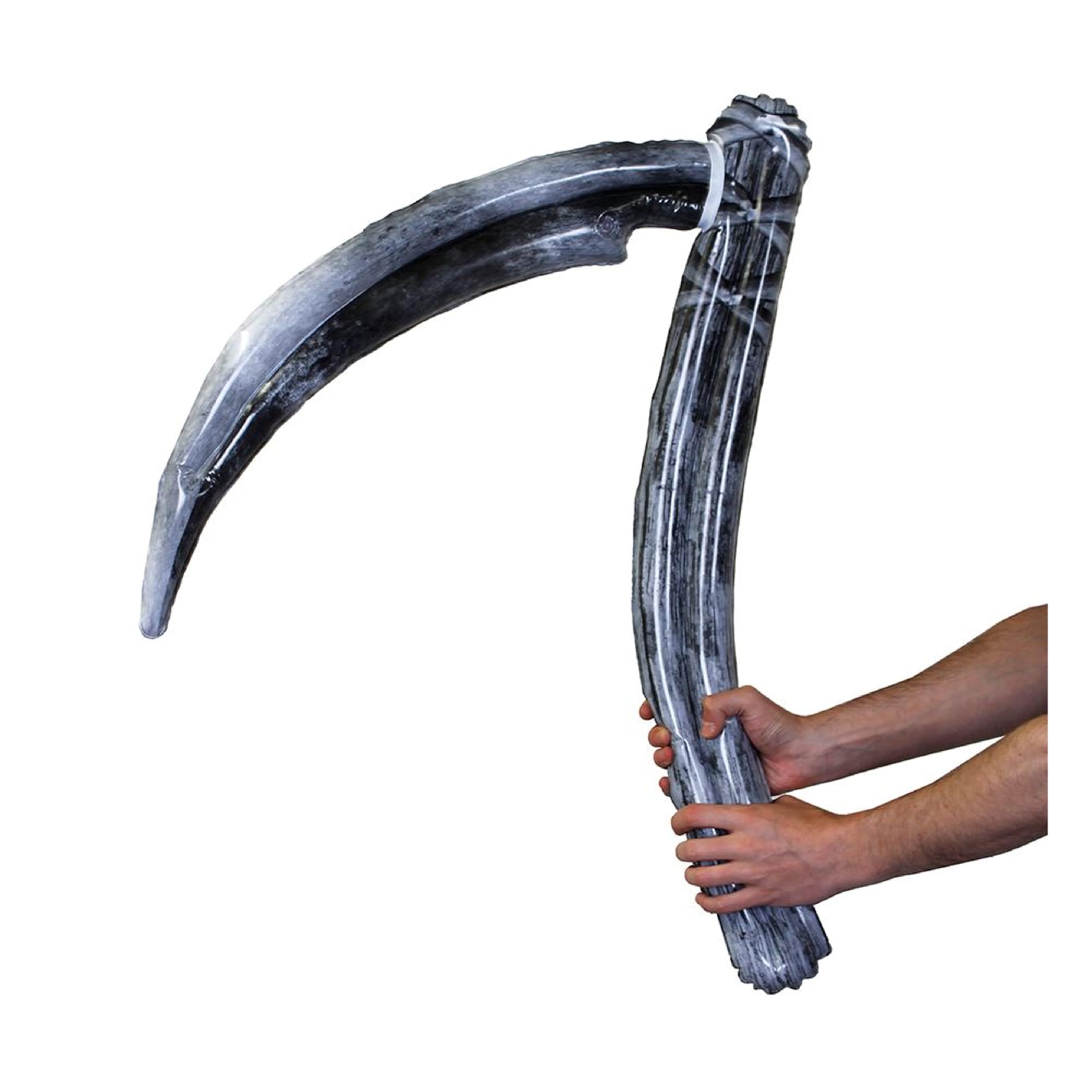 Inflatable Halloween Scythe - Pack of 24 - Large Grey Inflatable Grim Reaper Death Scythe - Halloween Trick or Treat Fancy Dress Costume Accessory