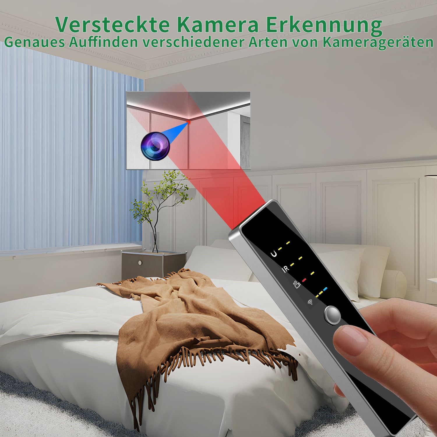 Wanzen Detektor丨Mini- Kamera Finder丨IR Detector丨RF Signal Detector丨Anti Spy Anti-Aufnahme Detektoren丨Starke magnetische Detector für GPS Locator Tracker丨Abhörgeräte Detektor丨für Hotel Heim Büro Reisen