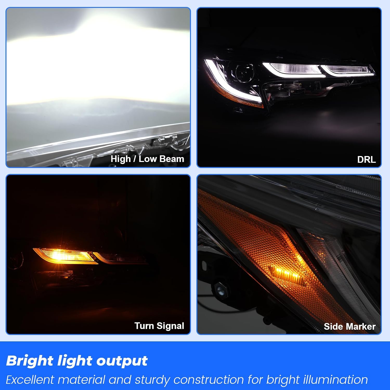 JFN LED Headlight Compatible with 2020-2022 Corolla SE/XLE/XSE 8111002S50 TO2503287 (Passenger Side (Right))