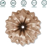 Vista 3 de Molde para pastel acanalado Baker's Secret, moldes para pastel, molde para pastel novedoso, moldes para pastel de aluminio fundido, 2 capas