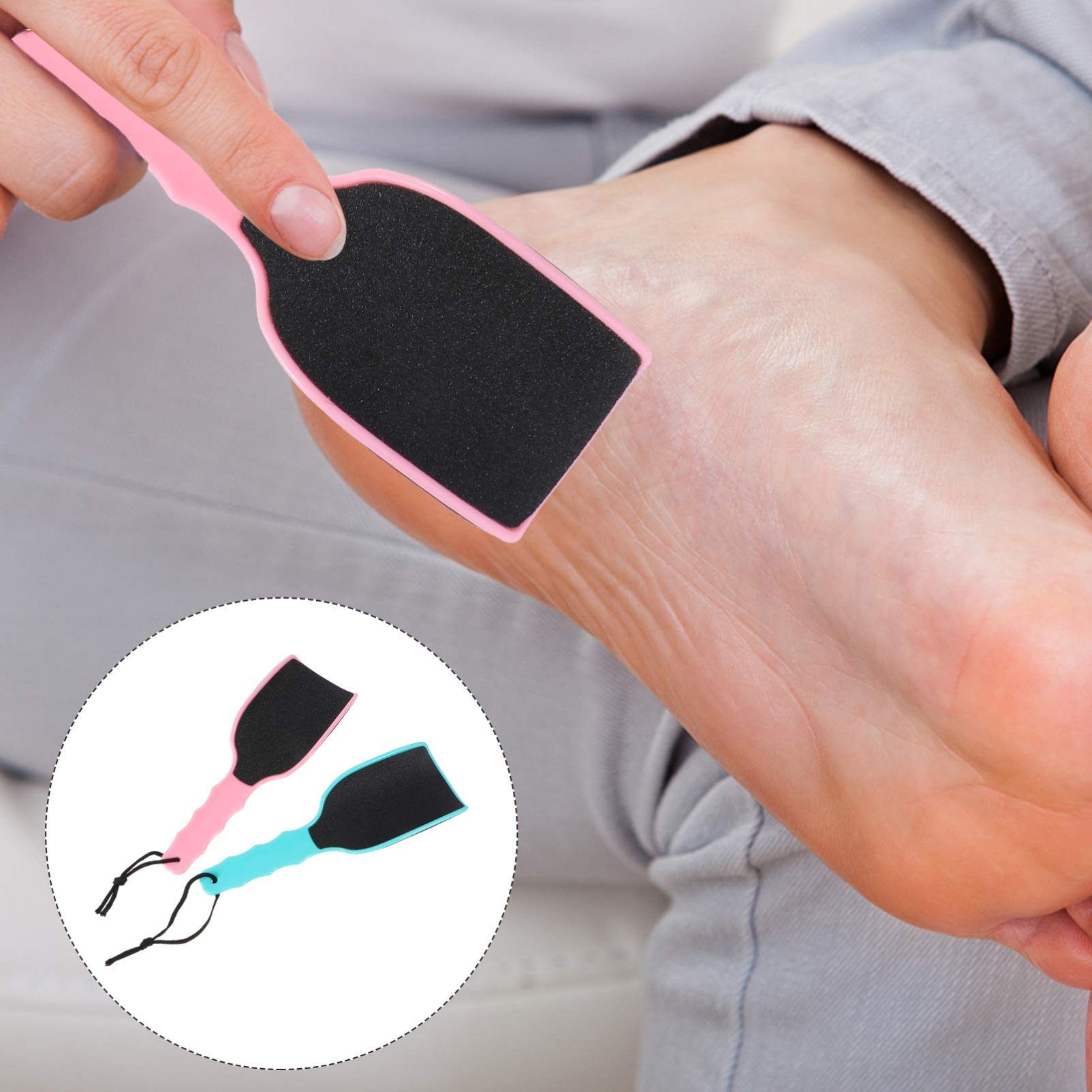 Didiseaon 2Pcs Foot Rasp Ergonomic Exfoliating Tool for Dead Skin Removal Durable Foot File for Foot Care Comfortable Grip Colors