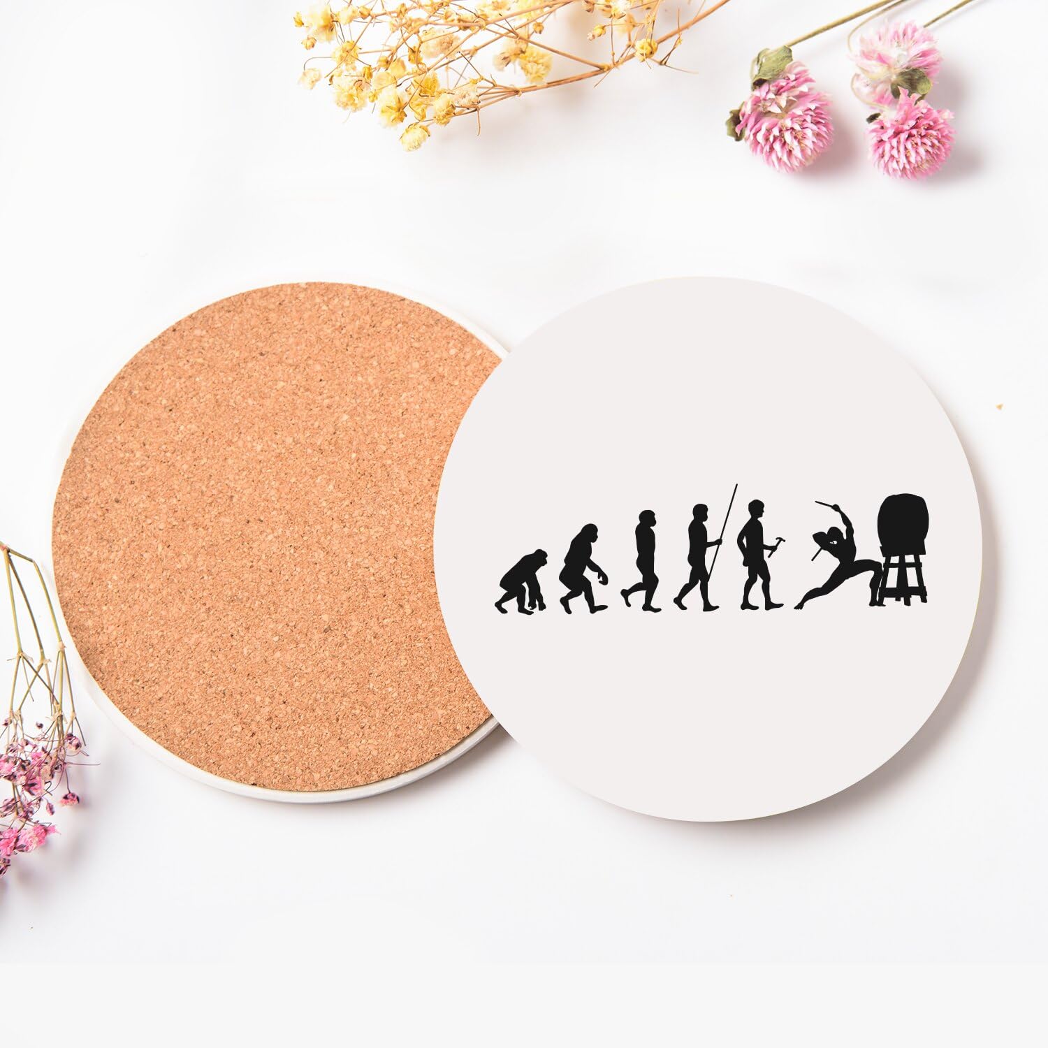 Ceramiczny okrągły kubek - Evolution Taiko Japan Instrument muzyczny - Zestaw 6 sztuk (108 x 108 mm)